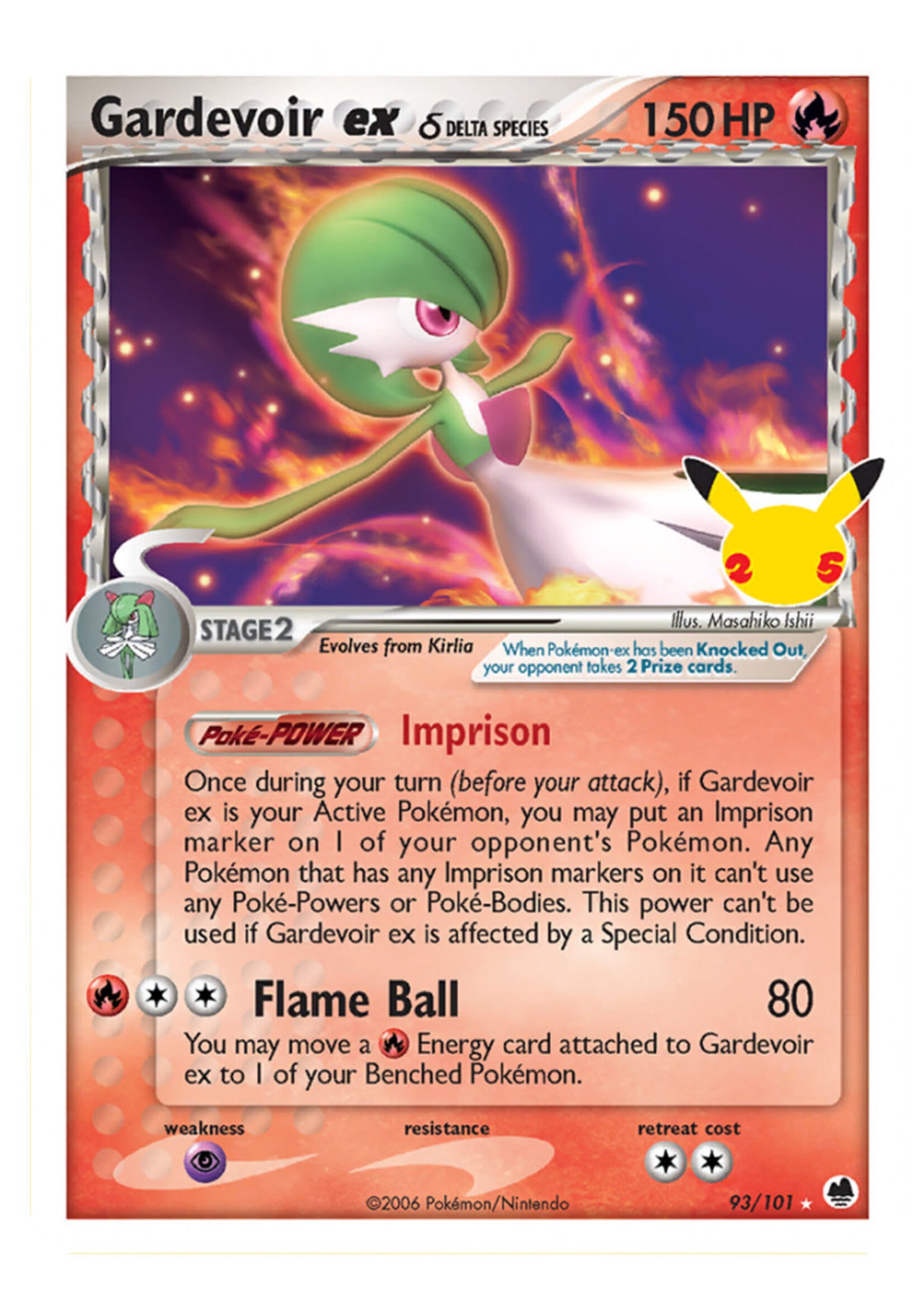 Gardevoir ex Delta Species 93 (CEL): near mint