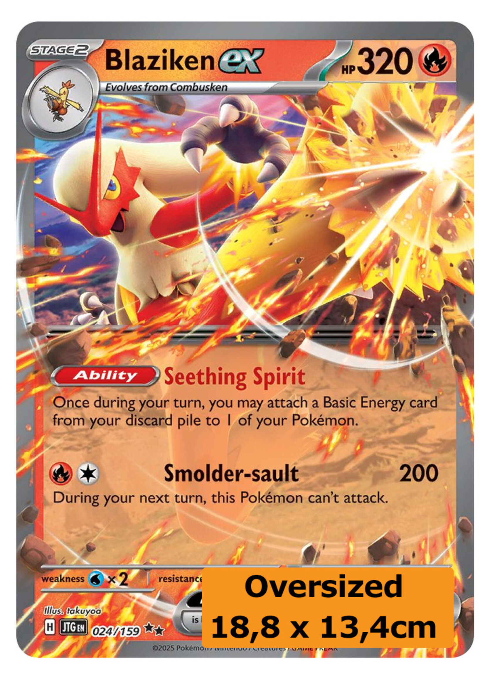 Blaziken Ex 24 (JTG) Grote Kaart: near mint