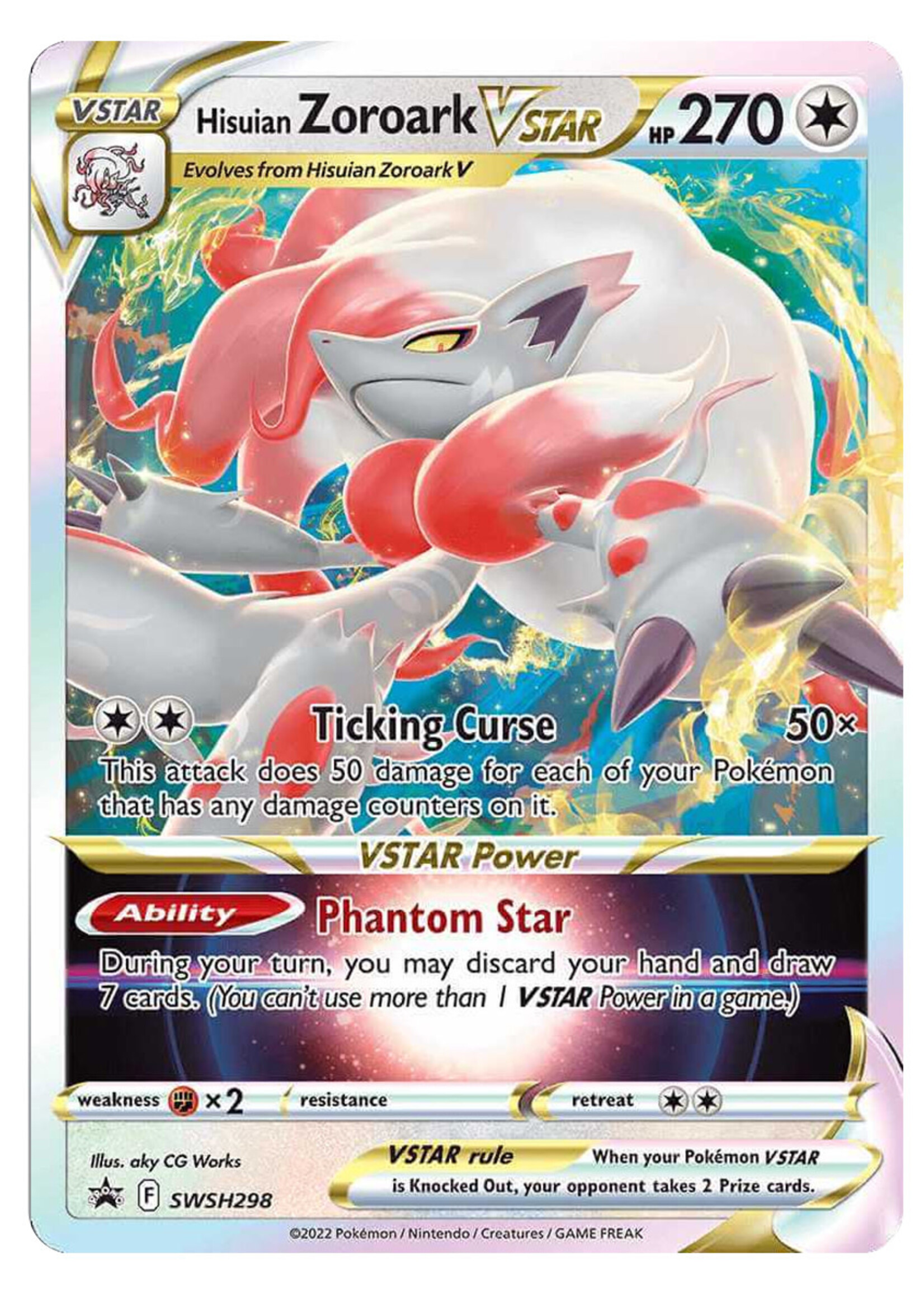 Hisuian Zoroark Vstar 298 (SWSH): near mint