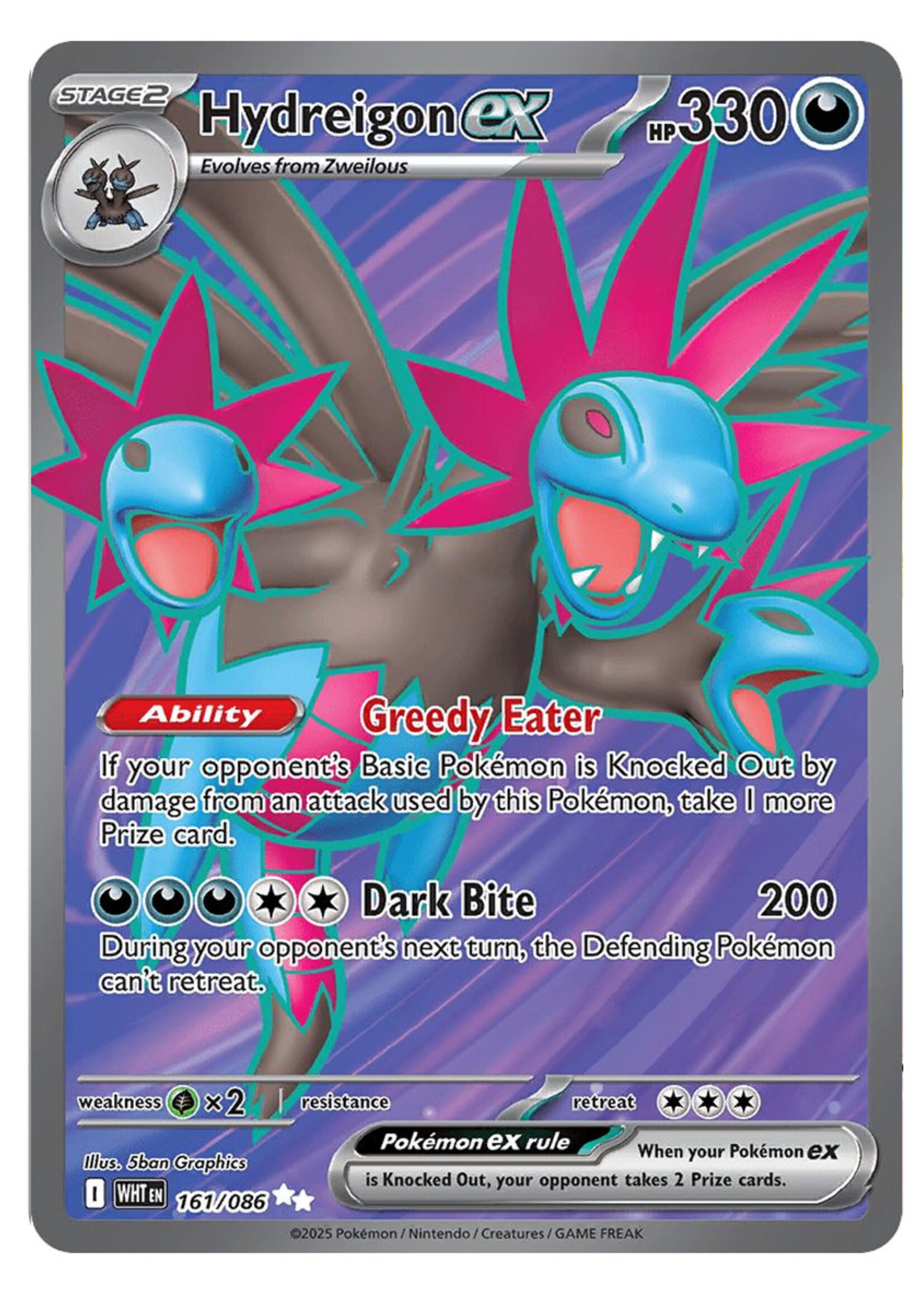 Hydreigon Ex 161 (WHT): near mint