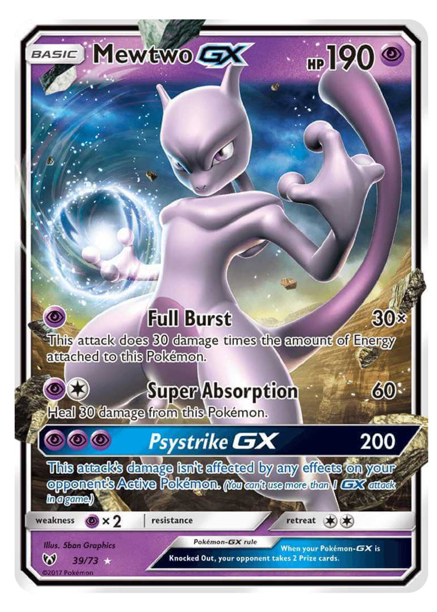 Mewtwo GX 39 (SLG): light played