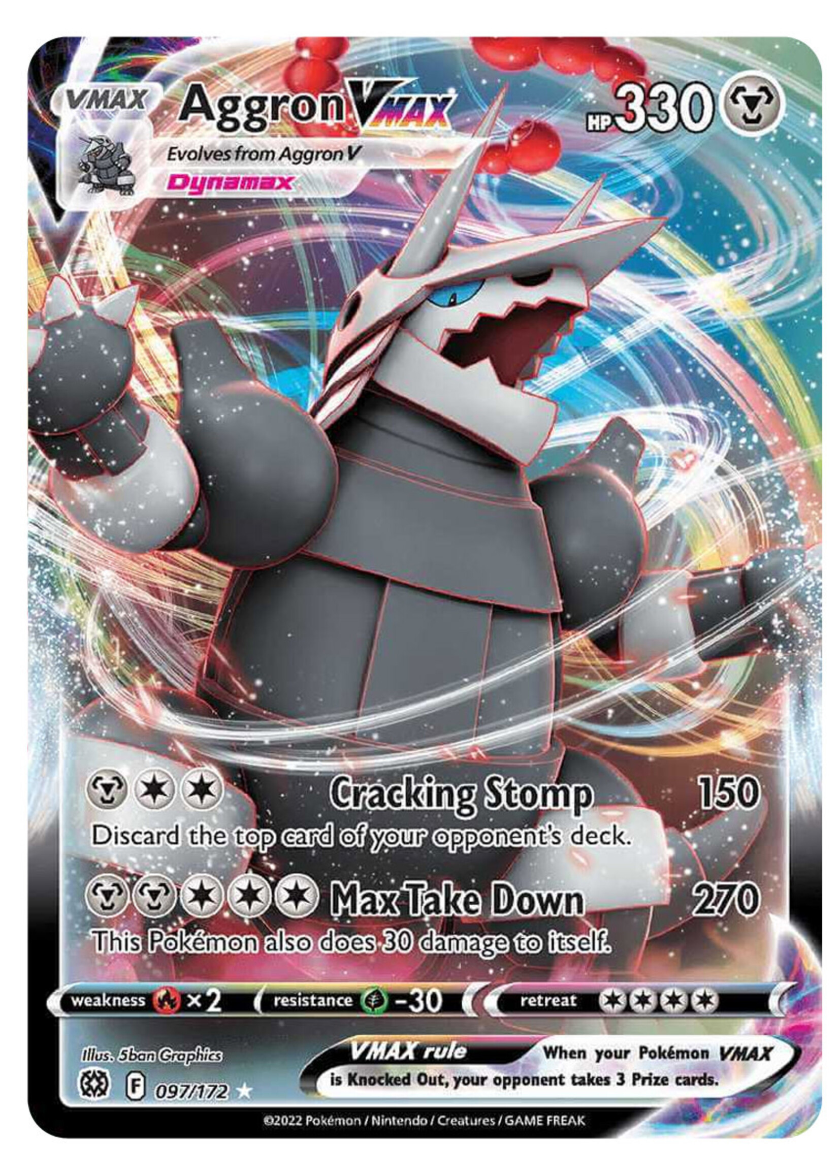 Aggron Vmax 97 (BRS): near mint