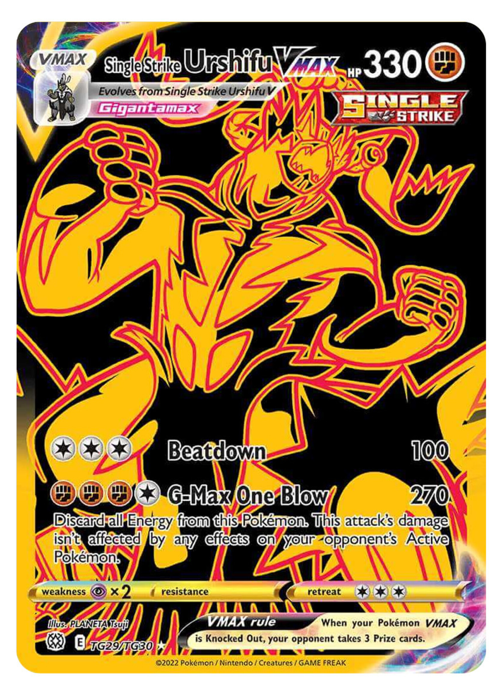 Single Strike Urshifu Vmax TG29 (BRS): excellent