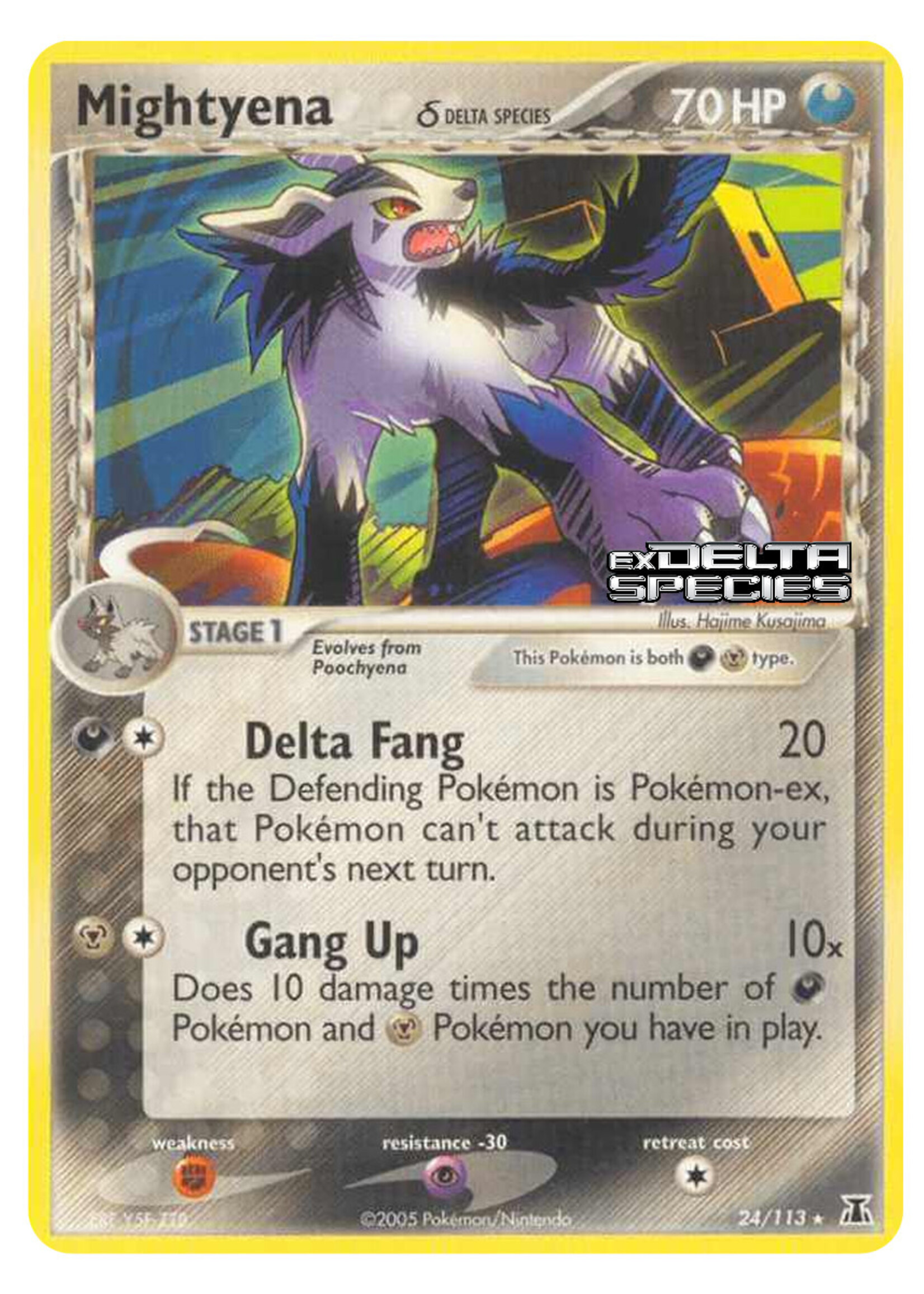 Mightyena Delta Species 24 (DS) Stamped: played