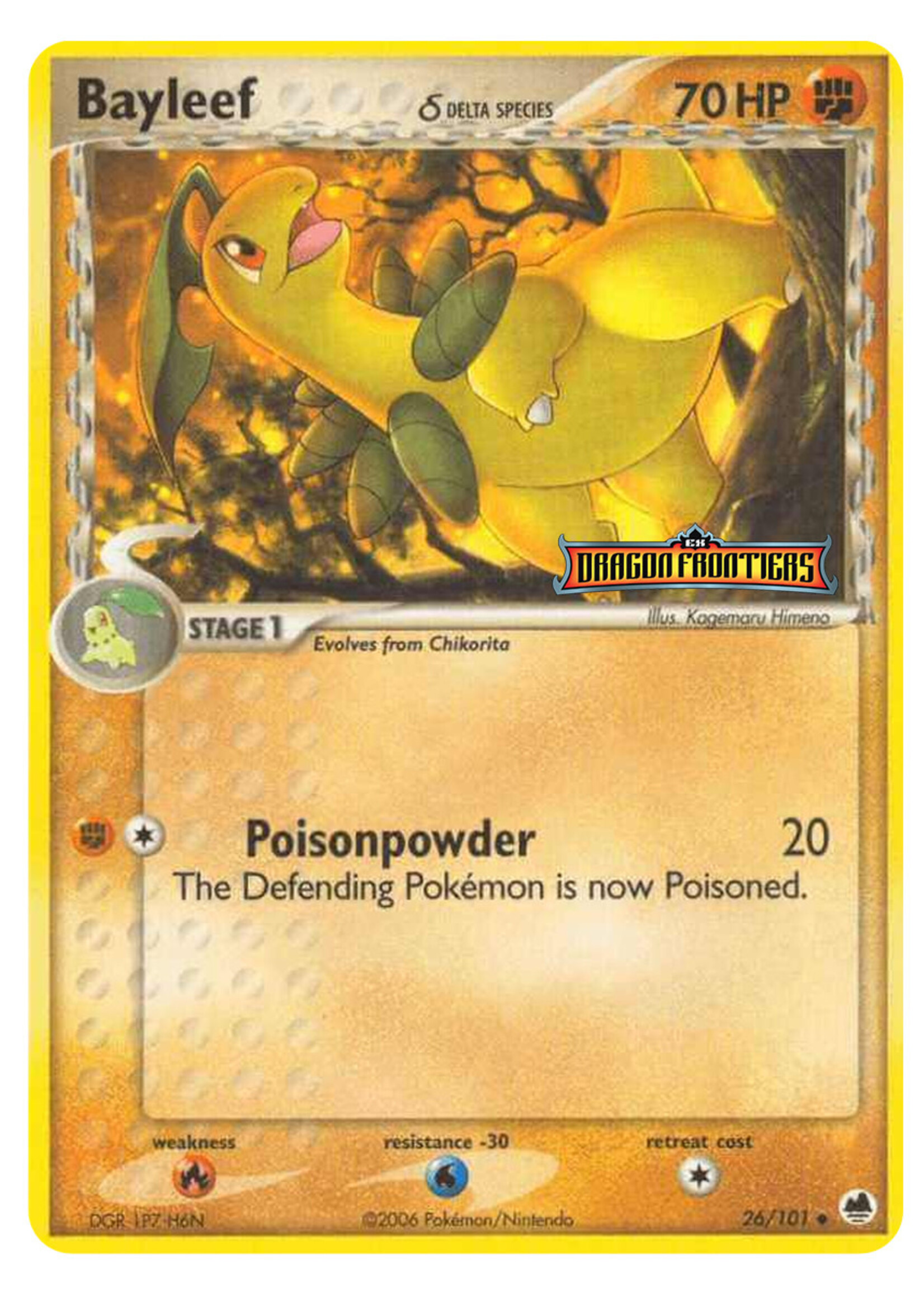 Bayleef Delta Species 26 (DF) Stamped: excellent