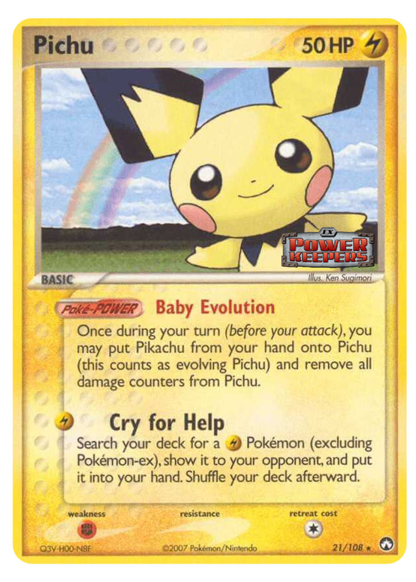 Pichu 21 (PK) Stamped: excellent