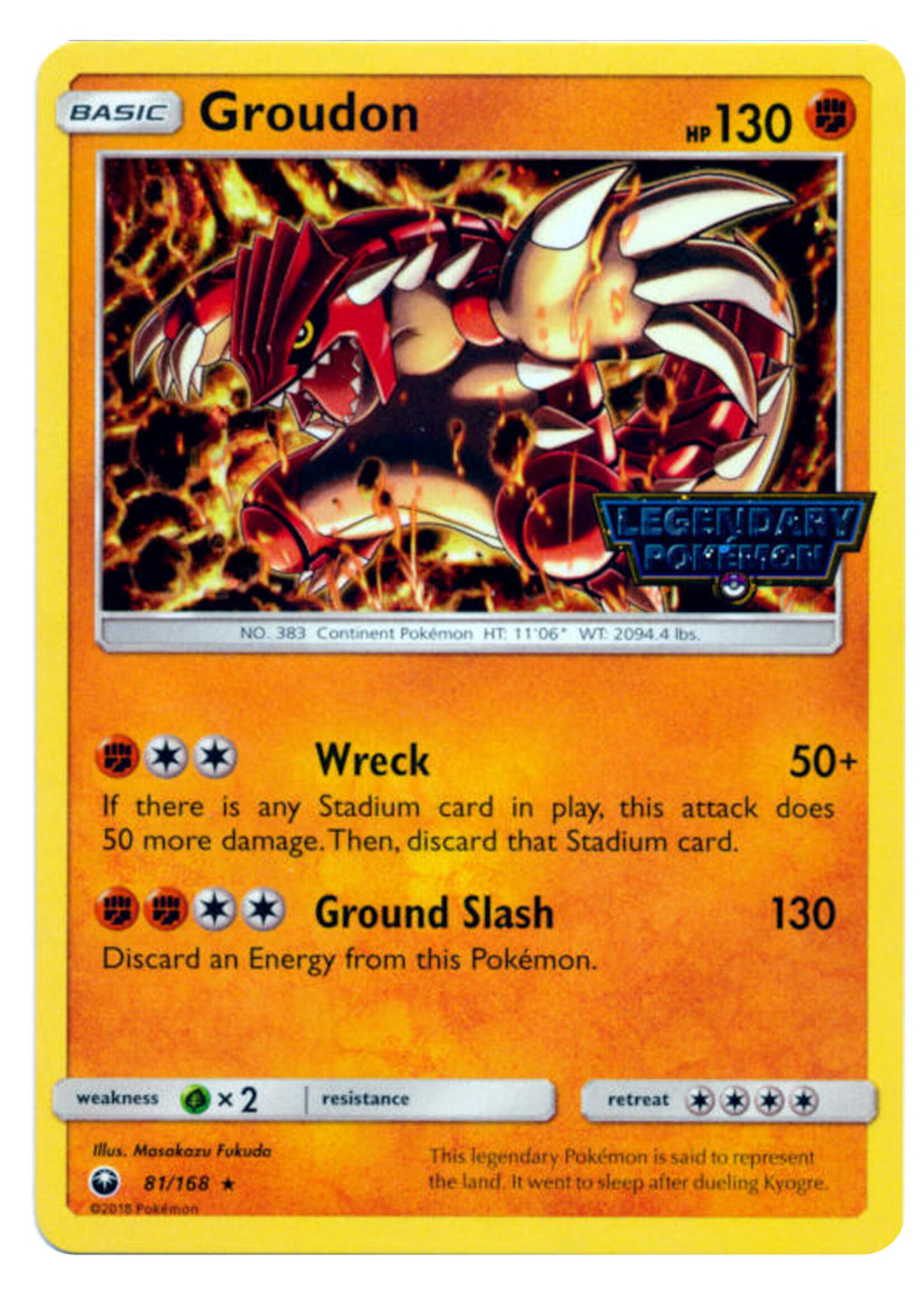 Groudon 81 (CES) Reverse Holo: excellent