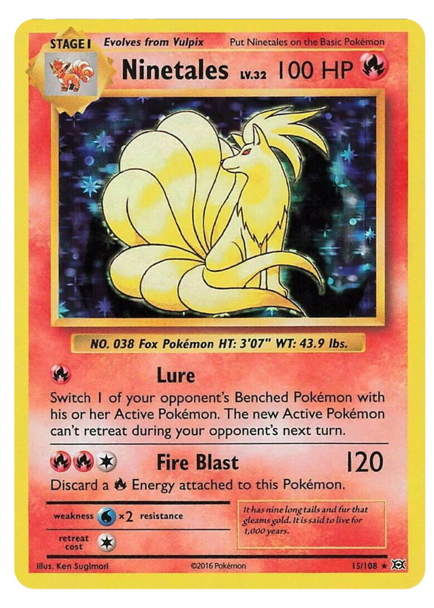 Ninetales 15 (EVO) Reverse Holo: near mint