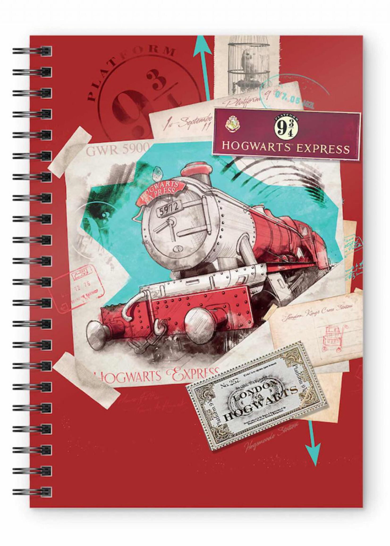 Harry Potter A5 Spiral Notebook Hogwarts Express