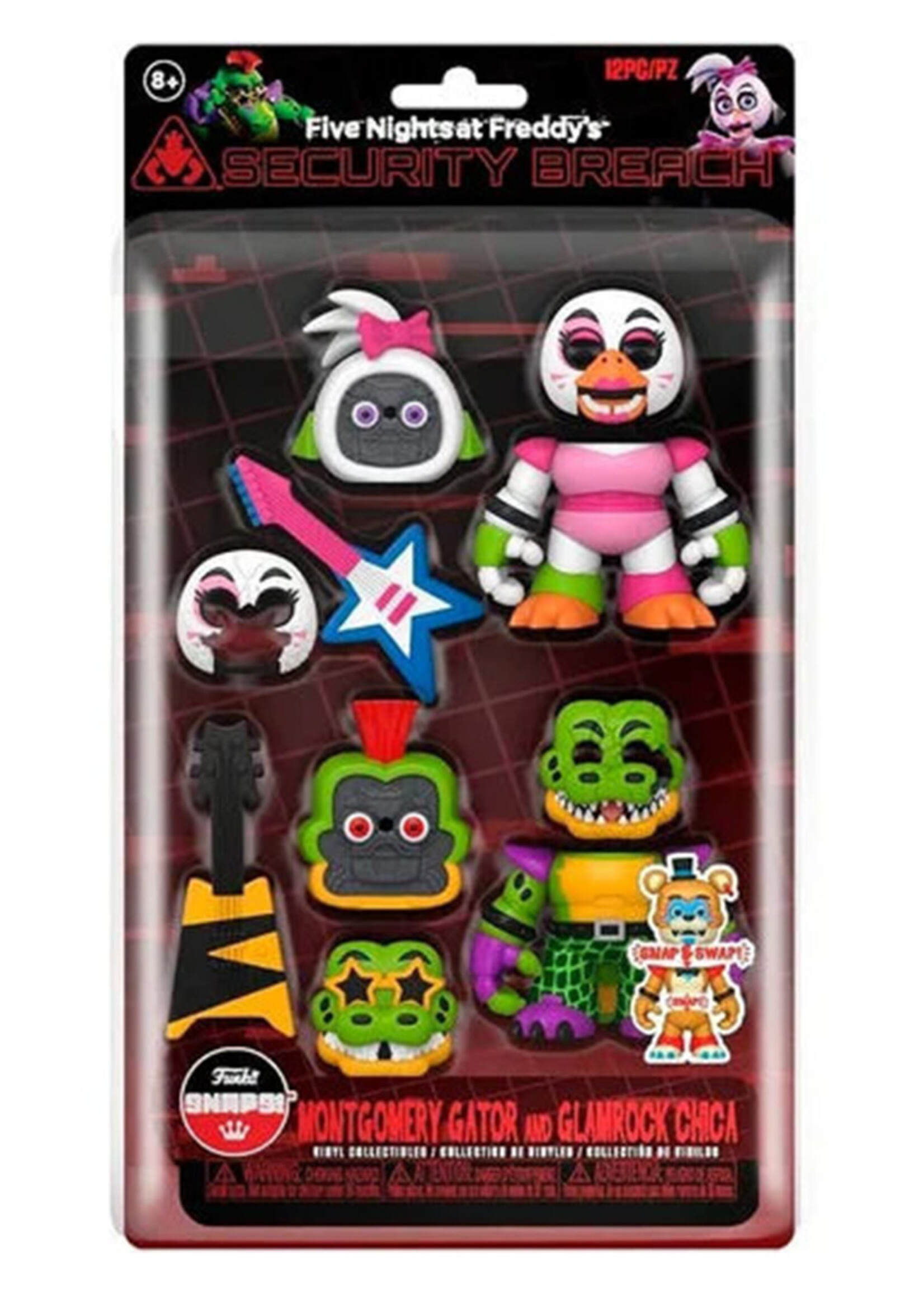Fnaf Glamrock Chica & Gator Double Snap Pack Funko