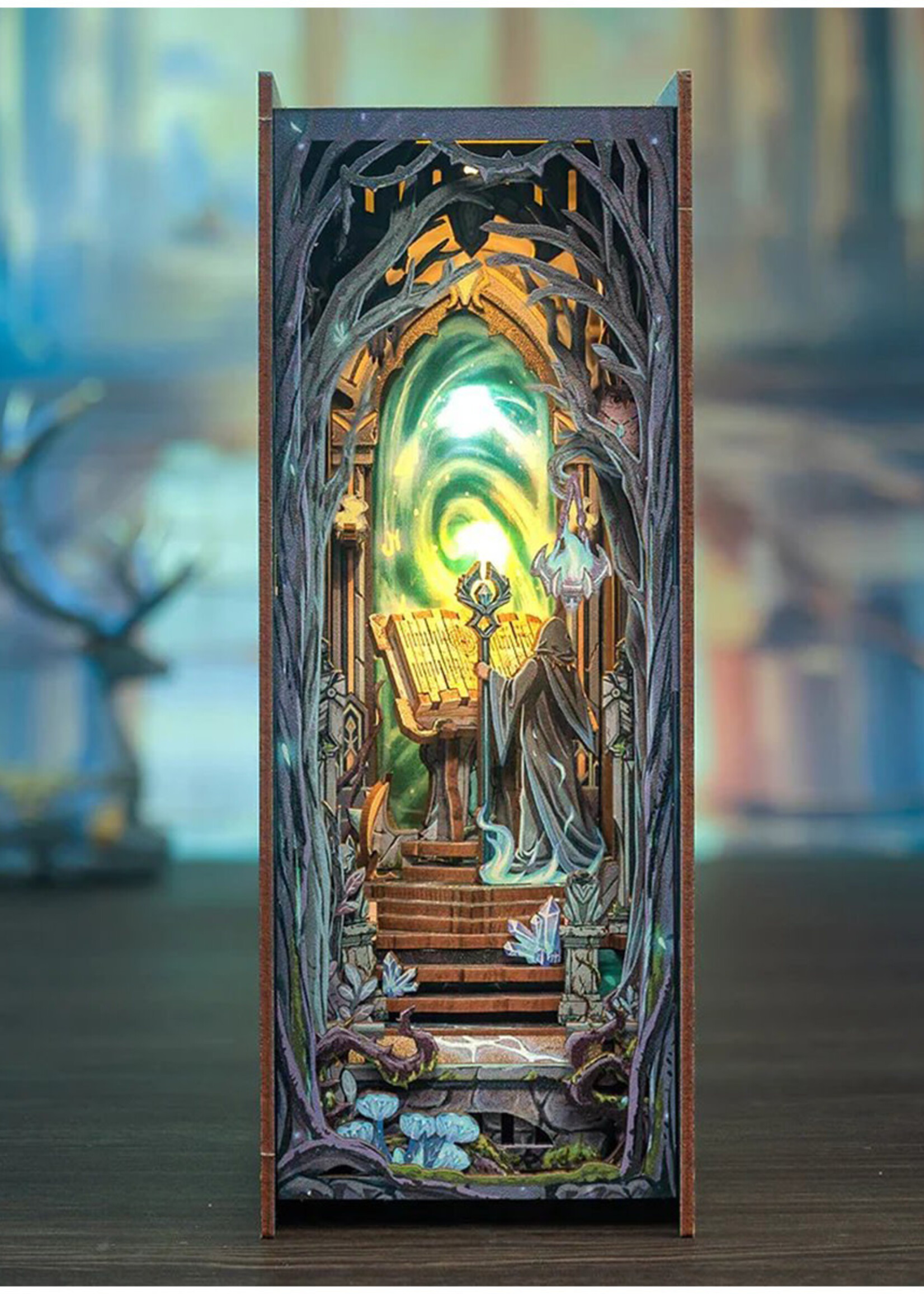 Book Nook Kit Diy The Gate of Wonderland 107pc + LED Light