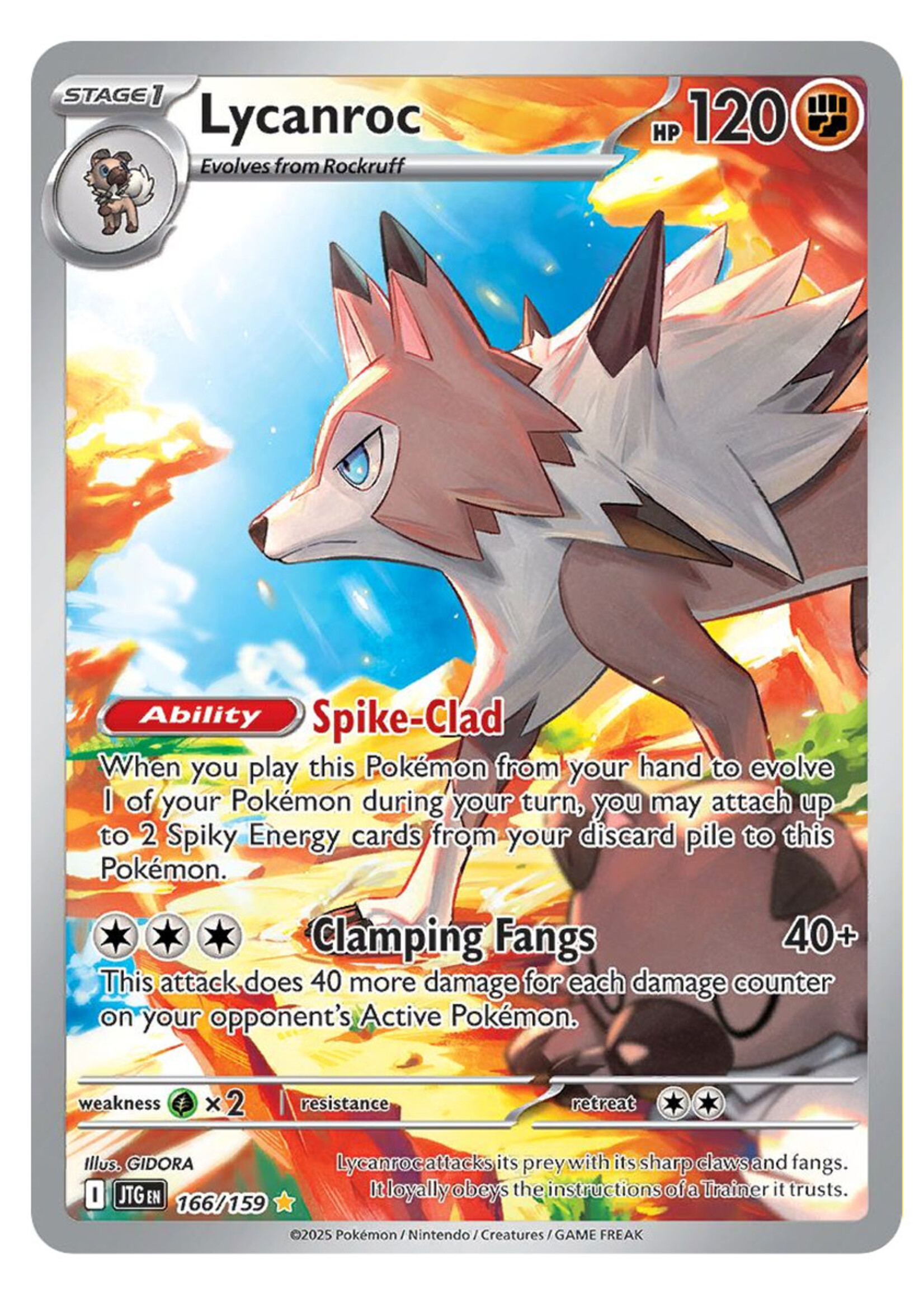 Lycanroc 166 (JTG): near mint