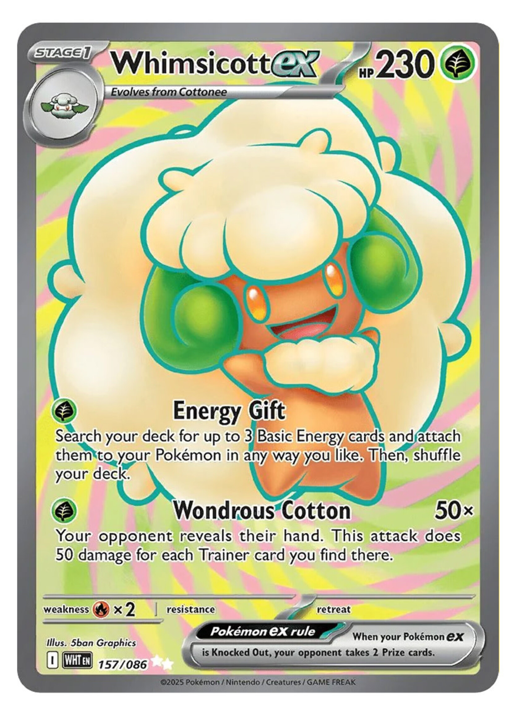 Whimsicott Ex 157 (WHT): near mint