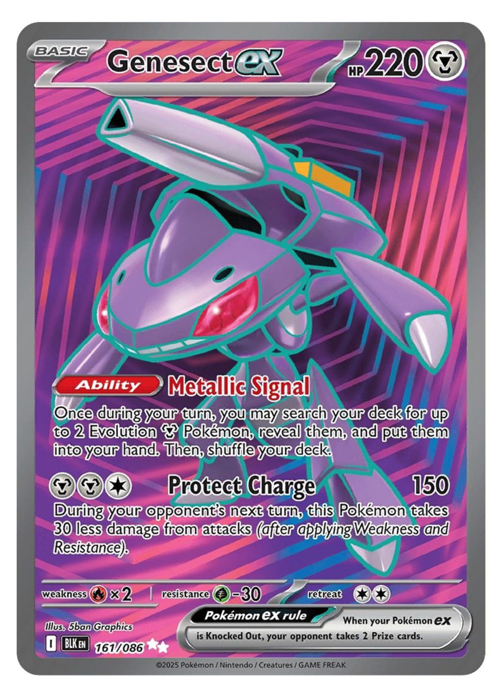Genesect Ex 161 (BLK): near mint