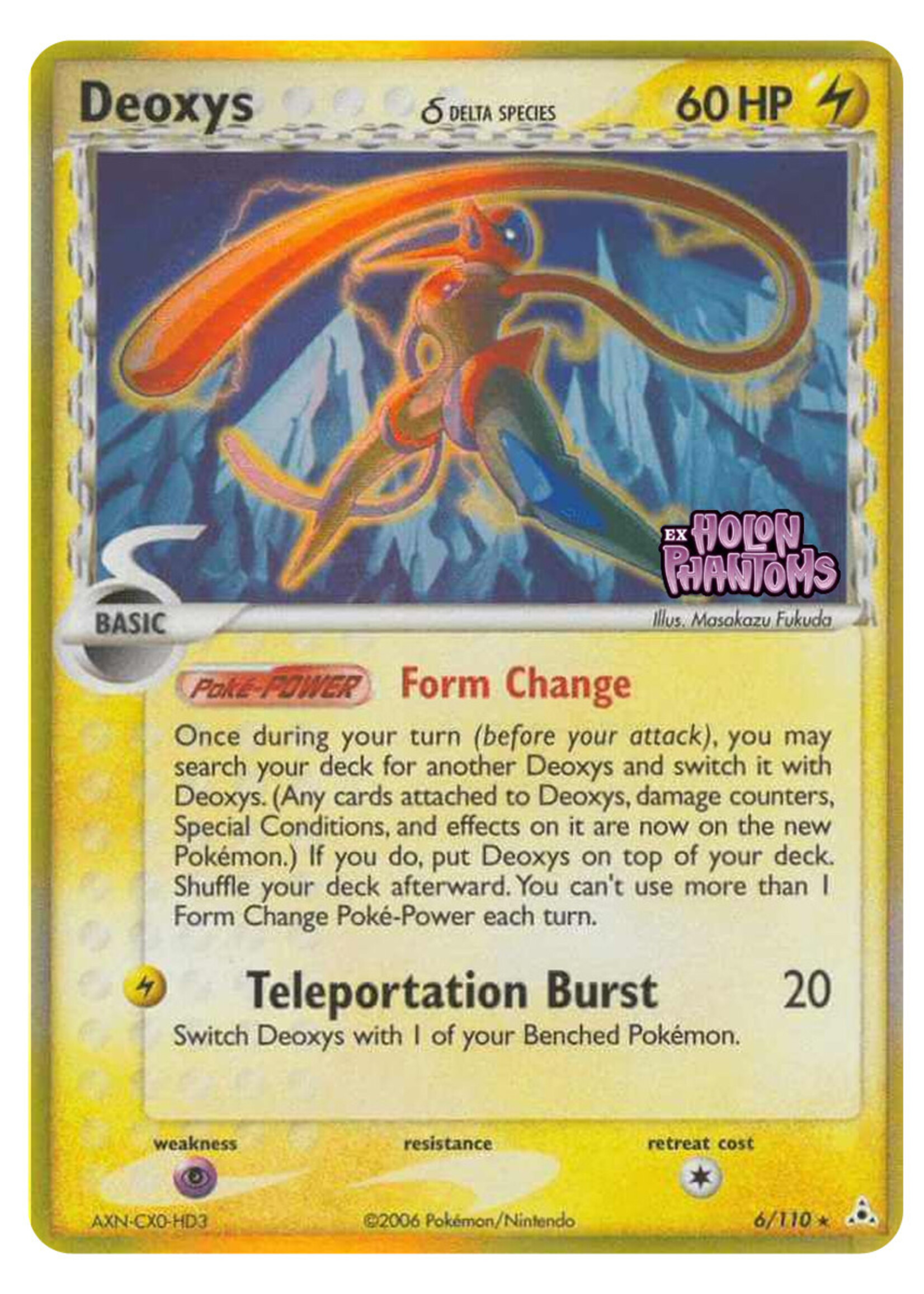Deoxys Delta Species 6 (HP) Stamped: light played