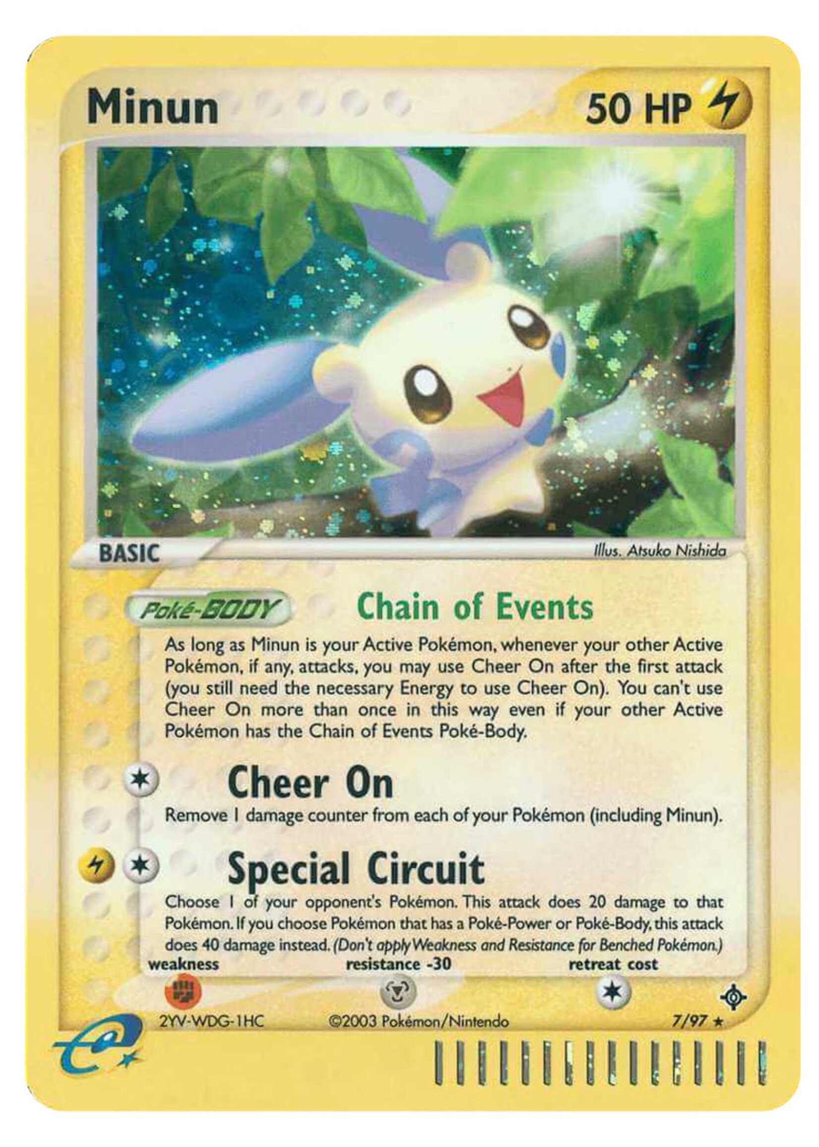 Minun 7 (DR) Reverse Holo: good