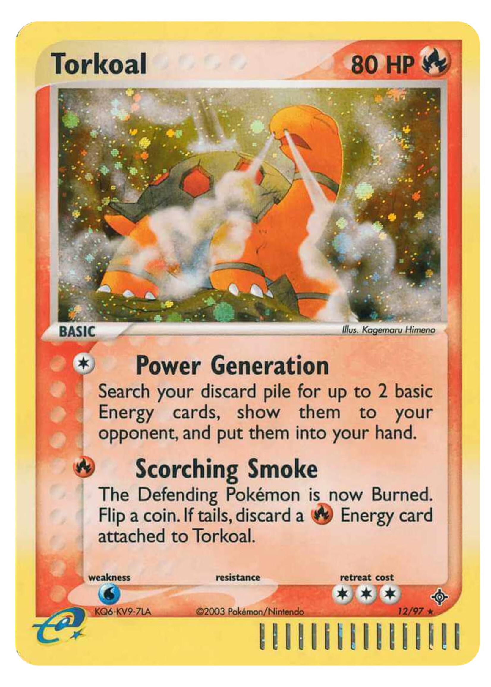 Torkoal 12 (DR) Reverse Holo: played