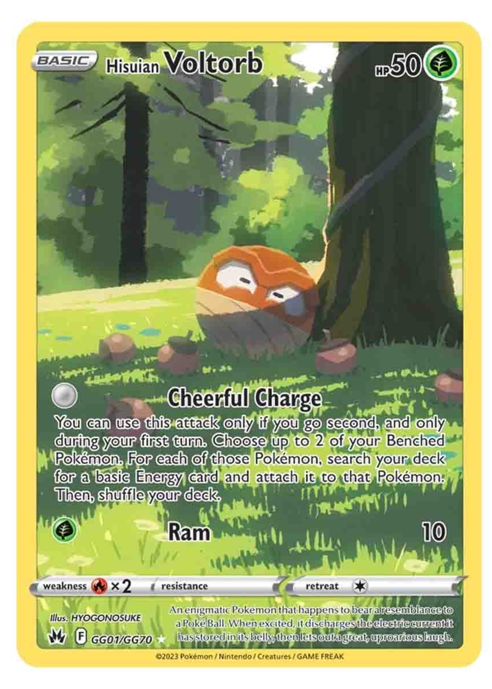 Hisuian Voltorb GG01 (CRZ): near mint