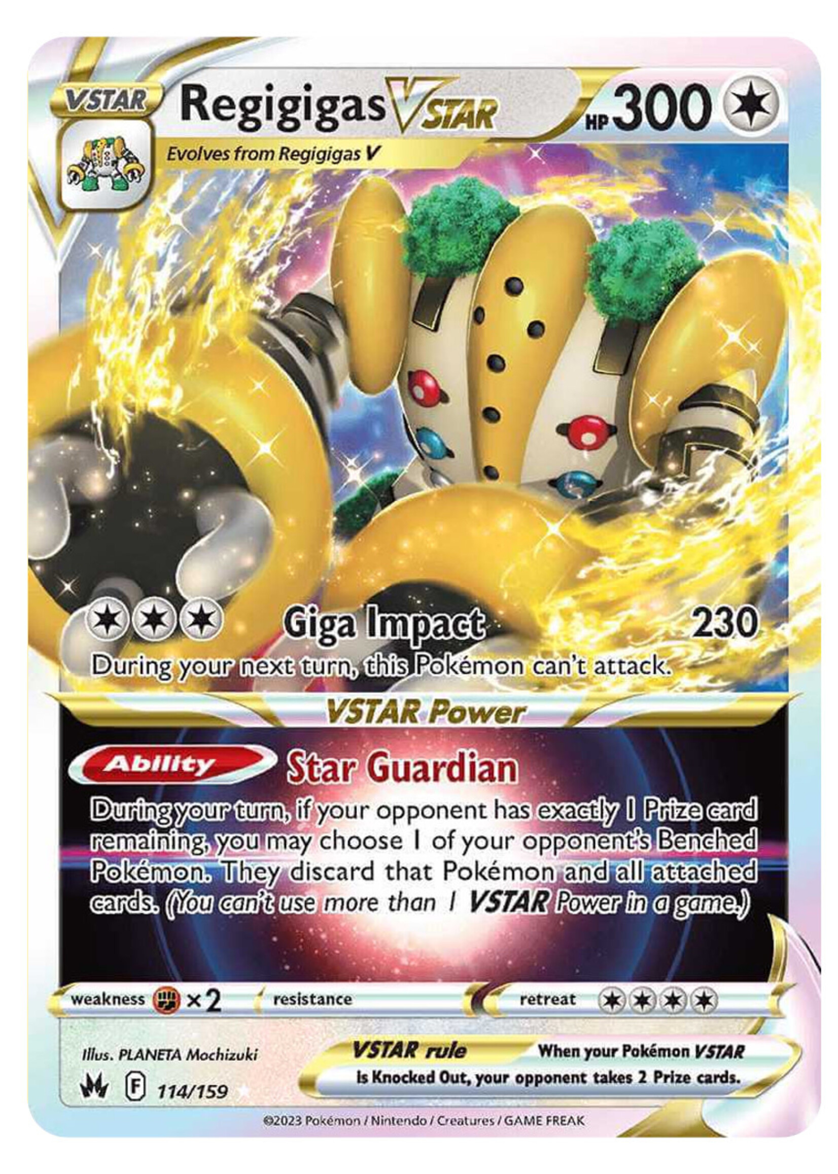 Regigigas Vstar 114 (CRZ): near mint