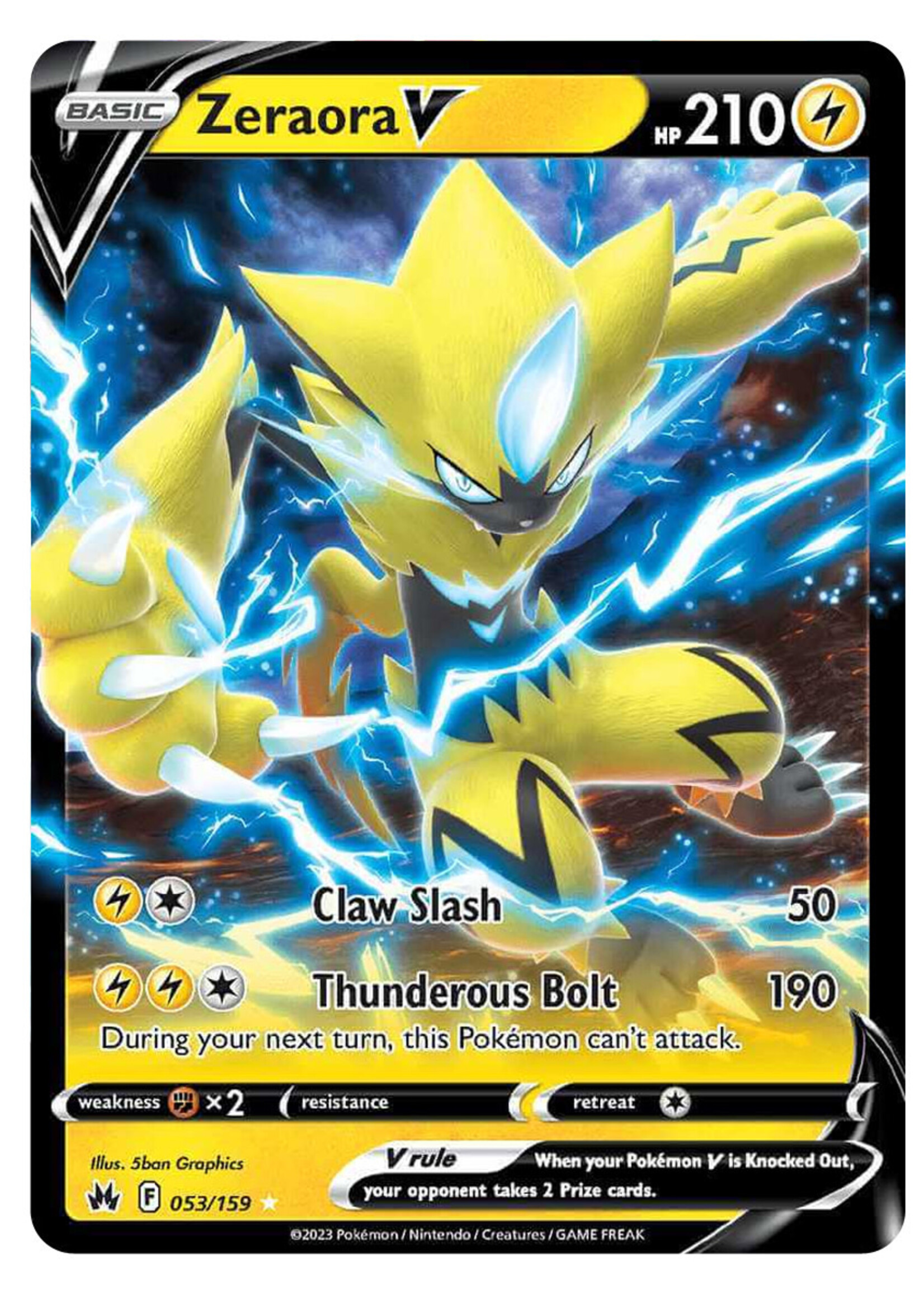 Zeraora V 53 (CRE): near mint