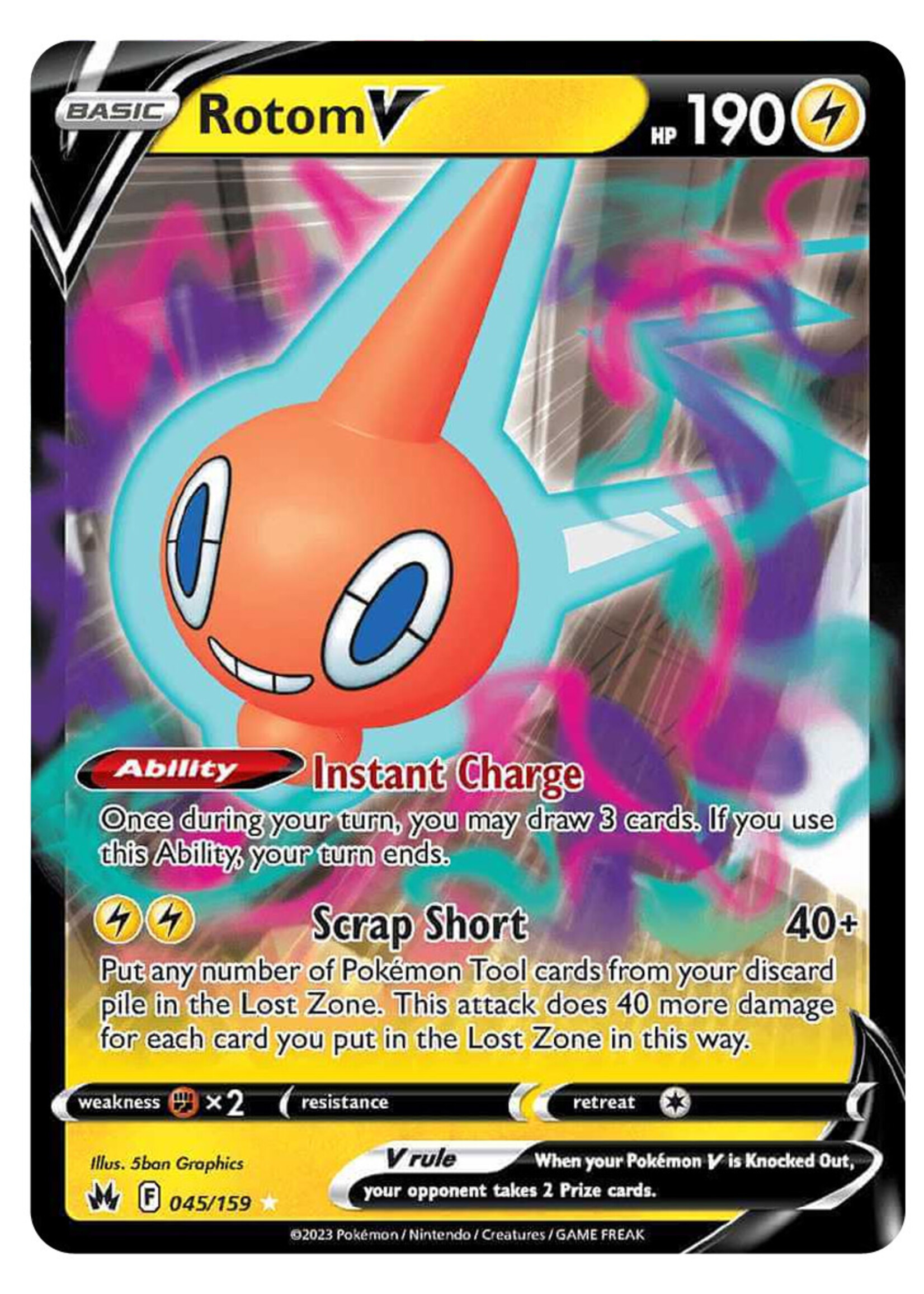 Rotom V 45 (CRZ): near mint