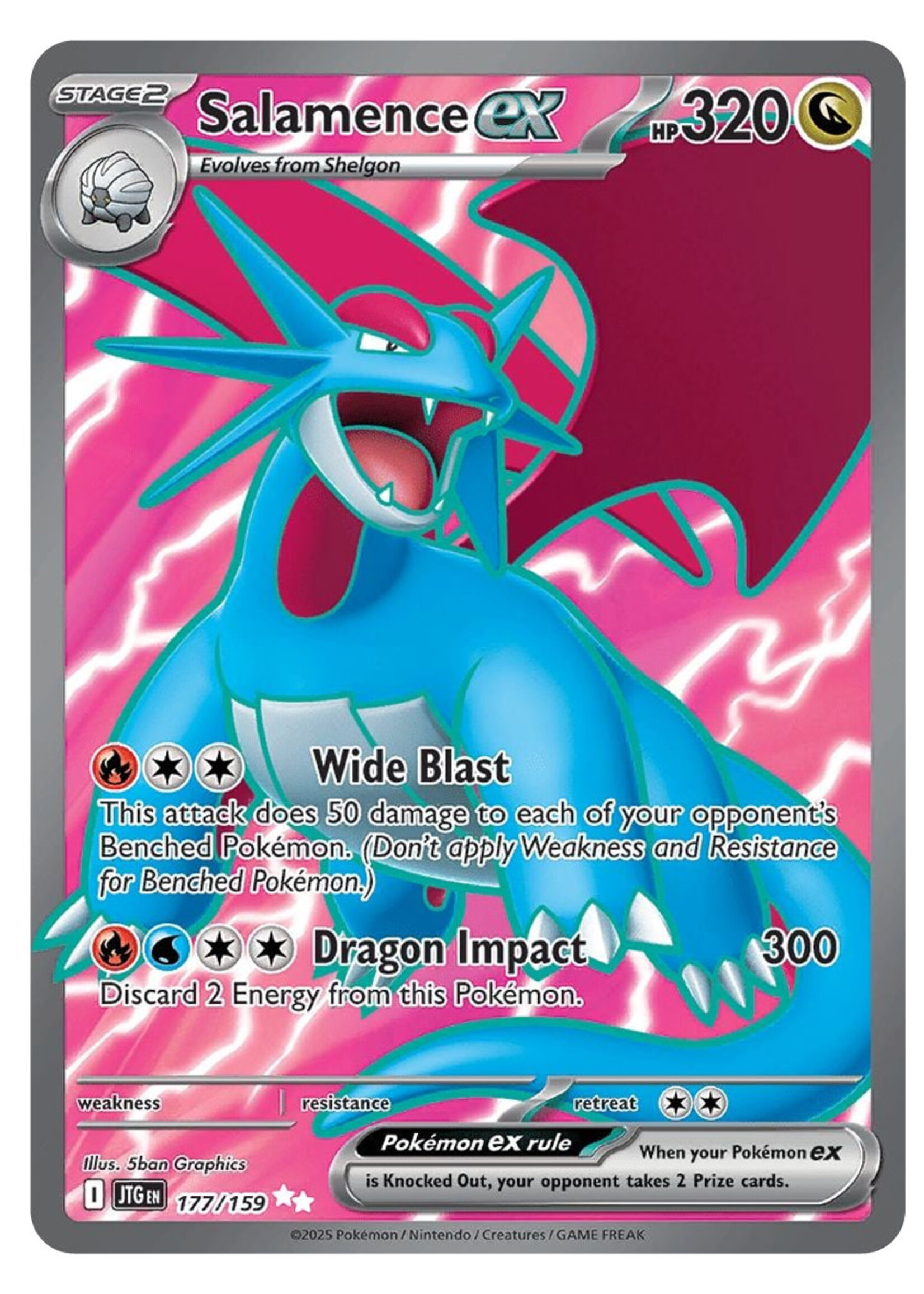 Salamence Ex 177 (JTG): near mint