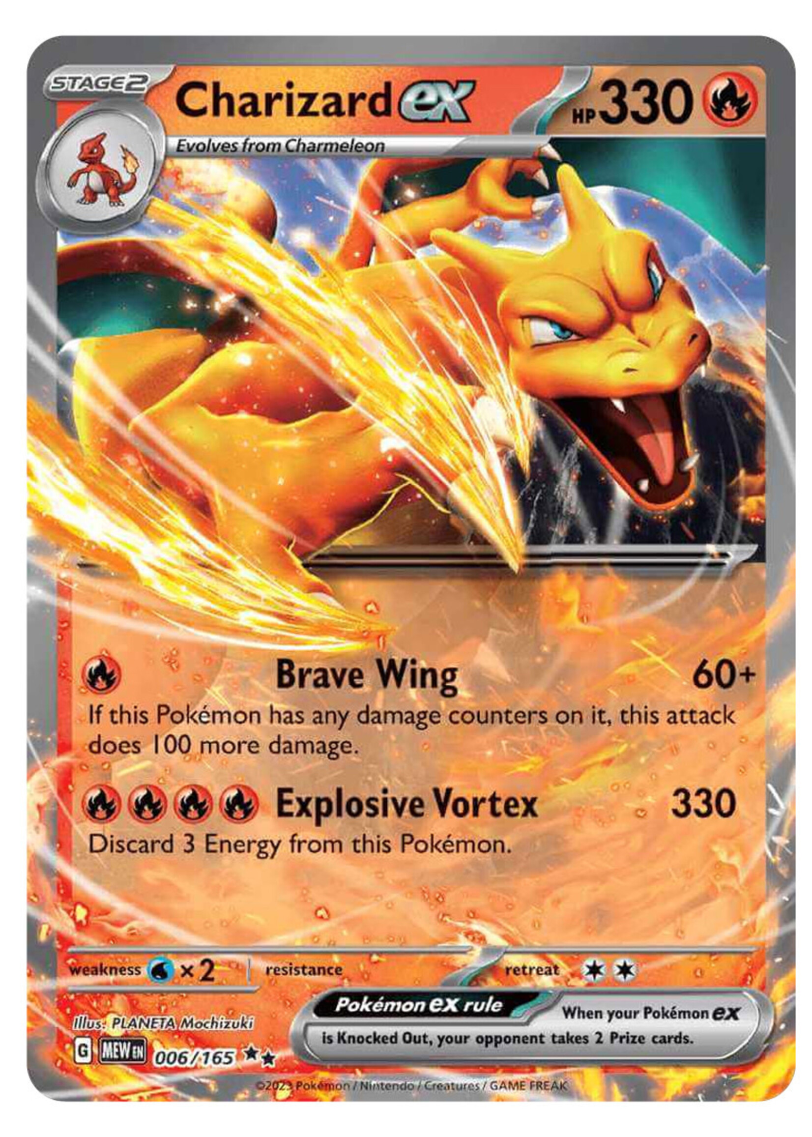 Charizard Ex 6 (MEW): near mint