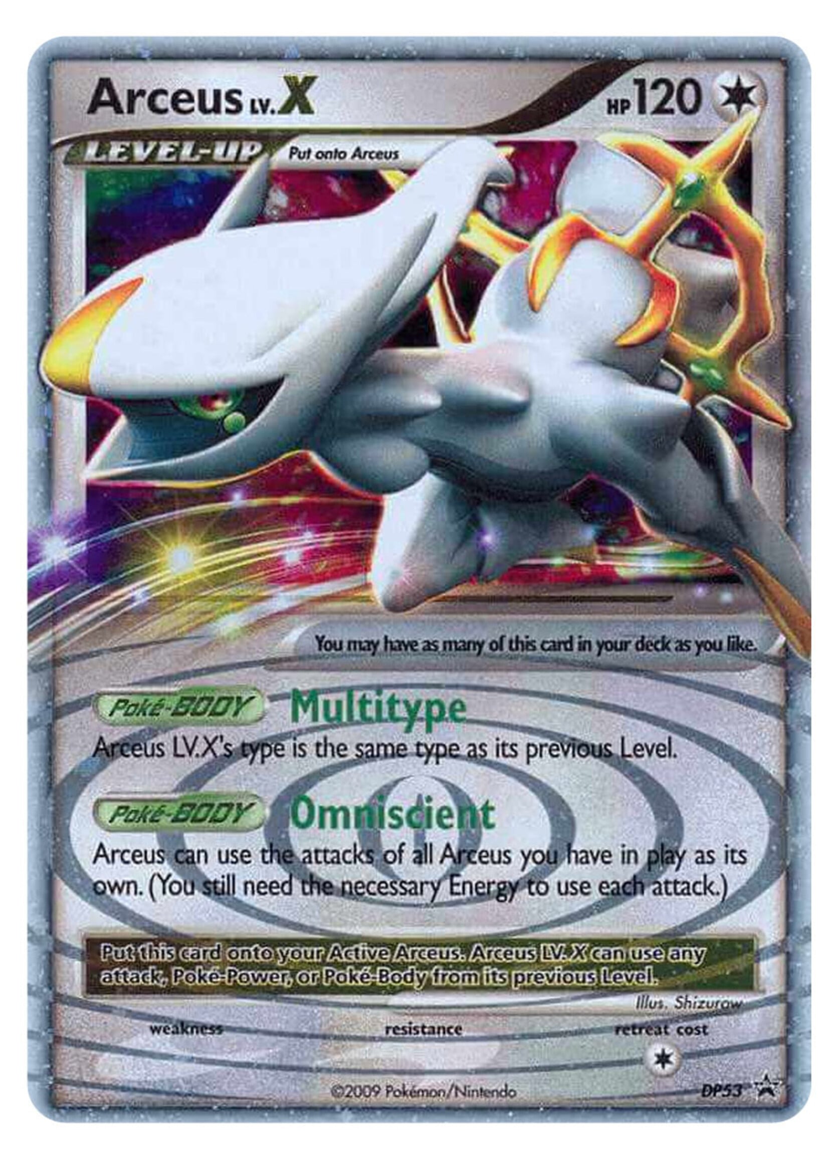 Arceus Lv.X 53 (DPP): excellent/good+