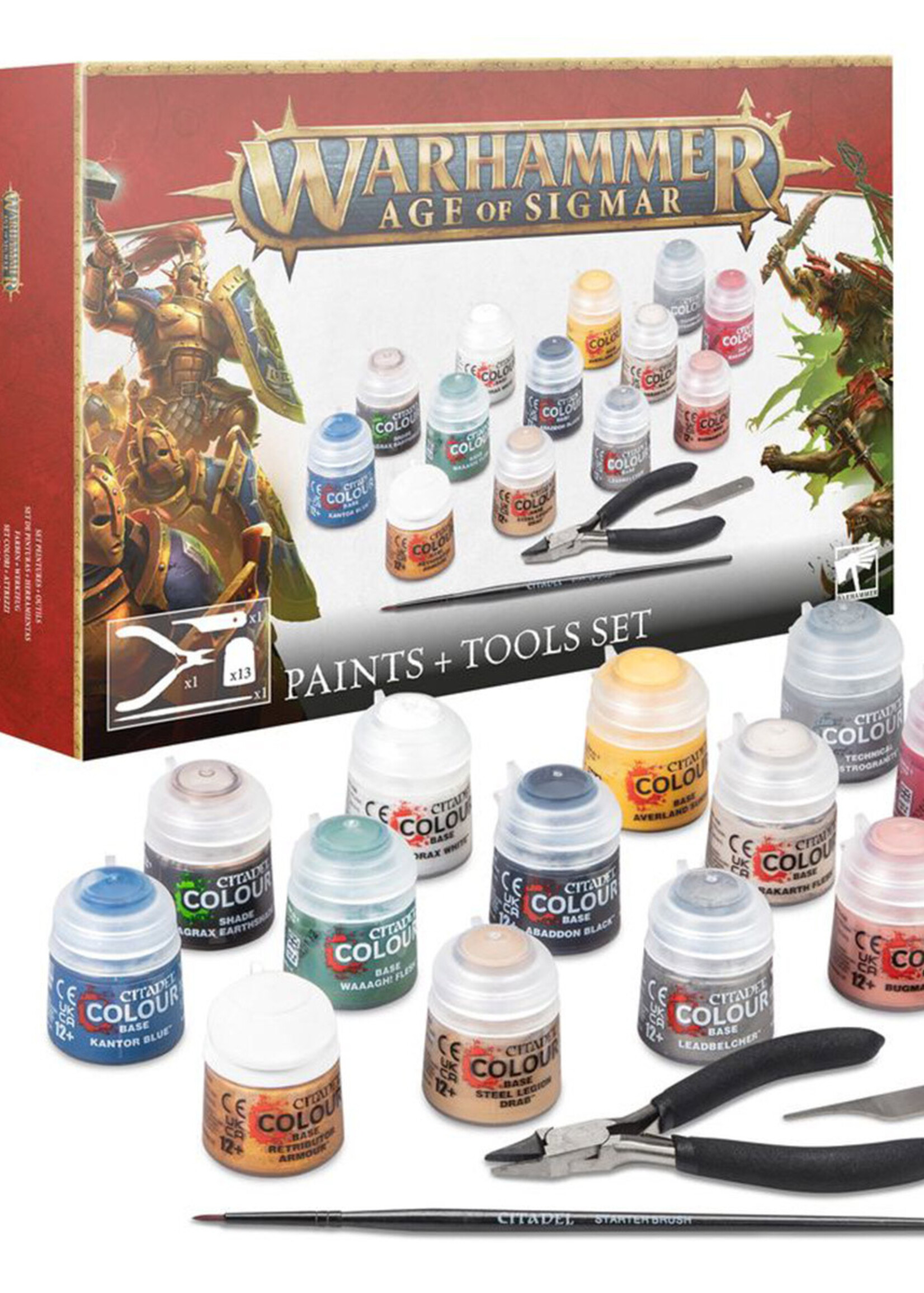 Warhammer Age of Sigmar Paints  + Tools Set