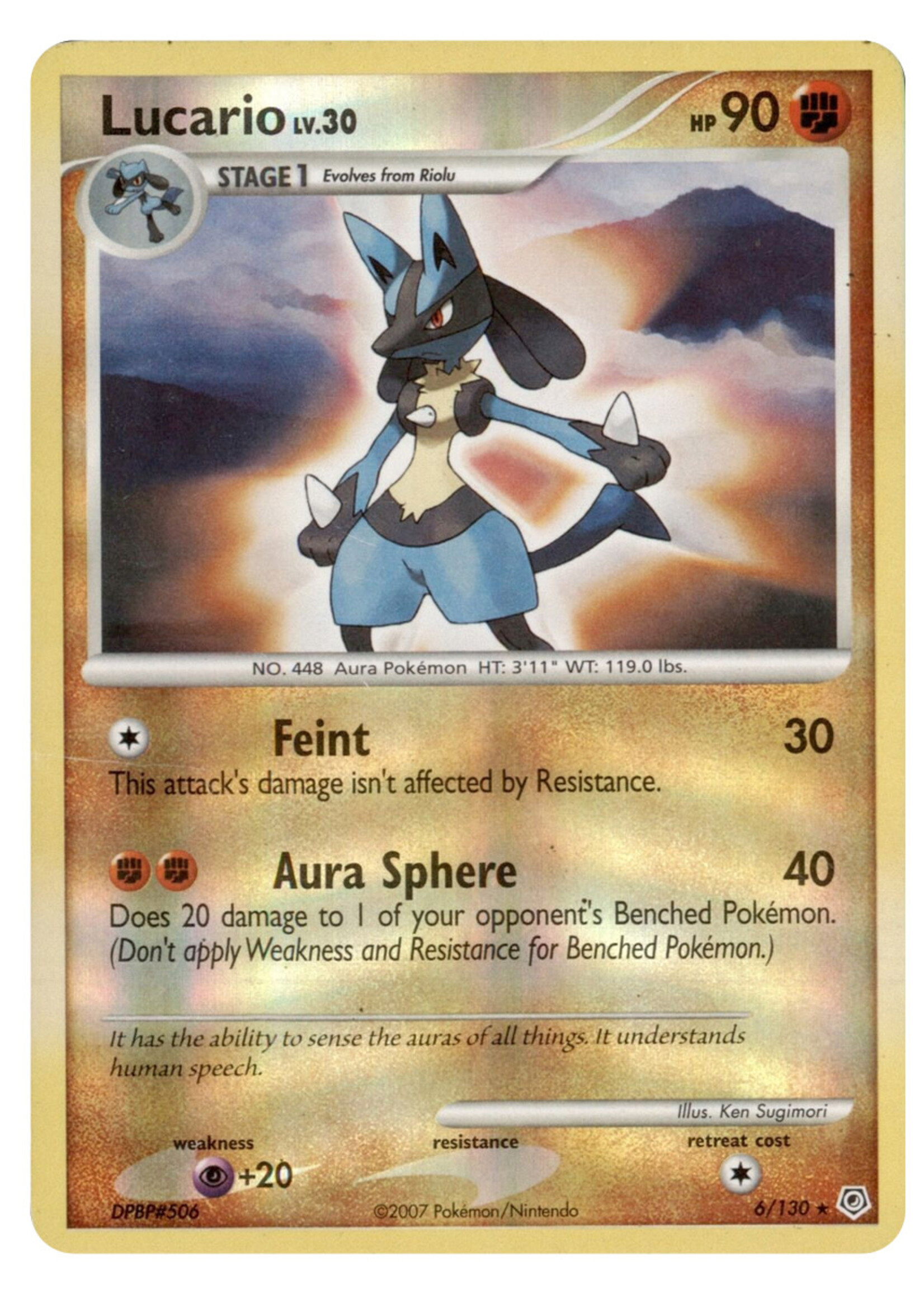 Lucario Lv.30 6 (DP) Reverse Holo: good