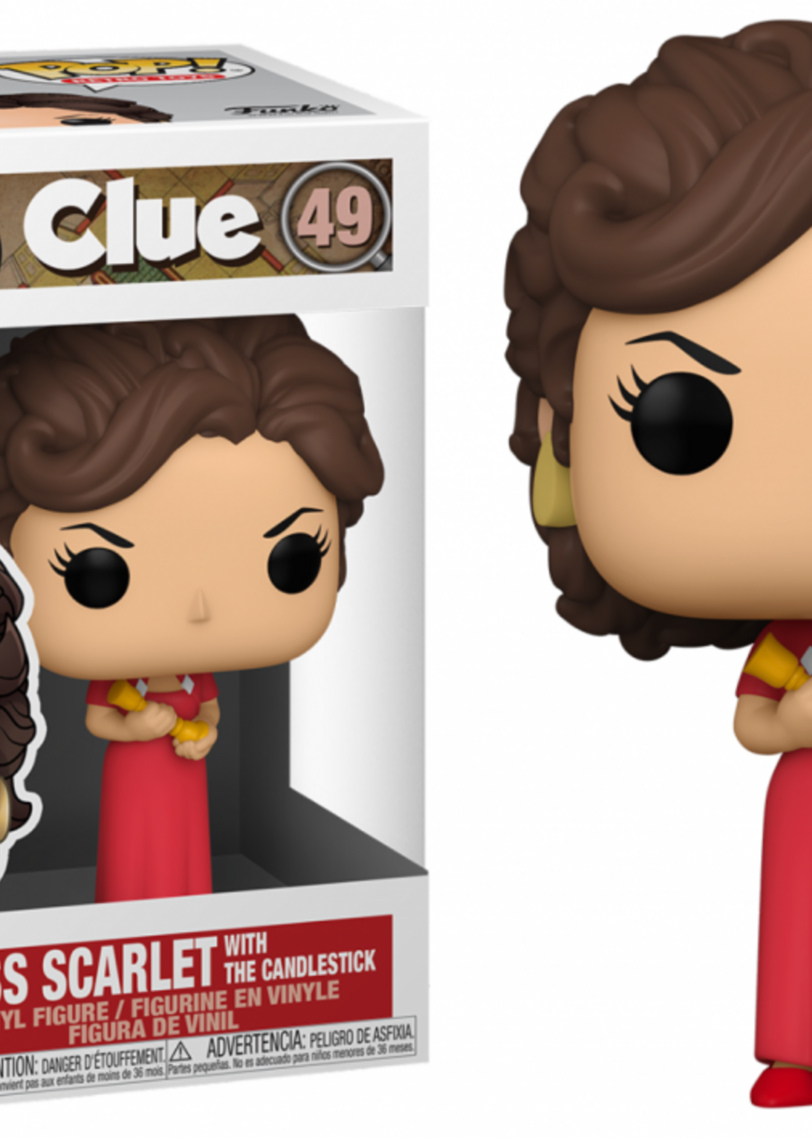 Cluedo Funko Pop N° 49 Miss Scarlet With Candlestick