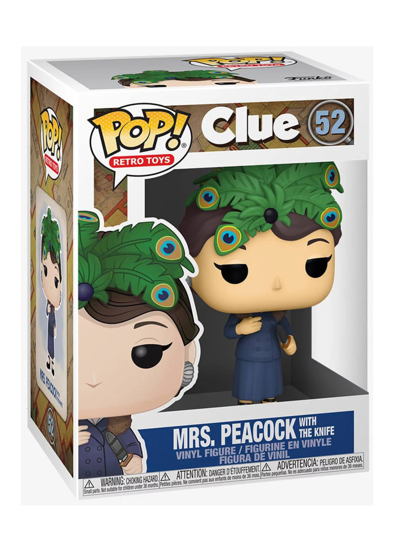 Cluedo Funko Pop N° 52 Mrs Peacock With The Knife