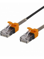 Deltaco Gaming Cat6A Cable with Spring Strain Relief 3m Black Orange