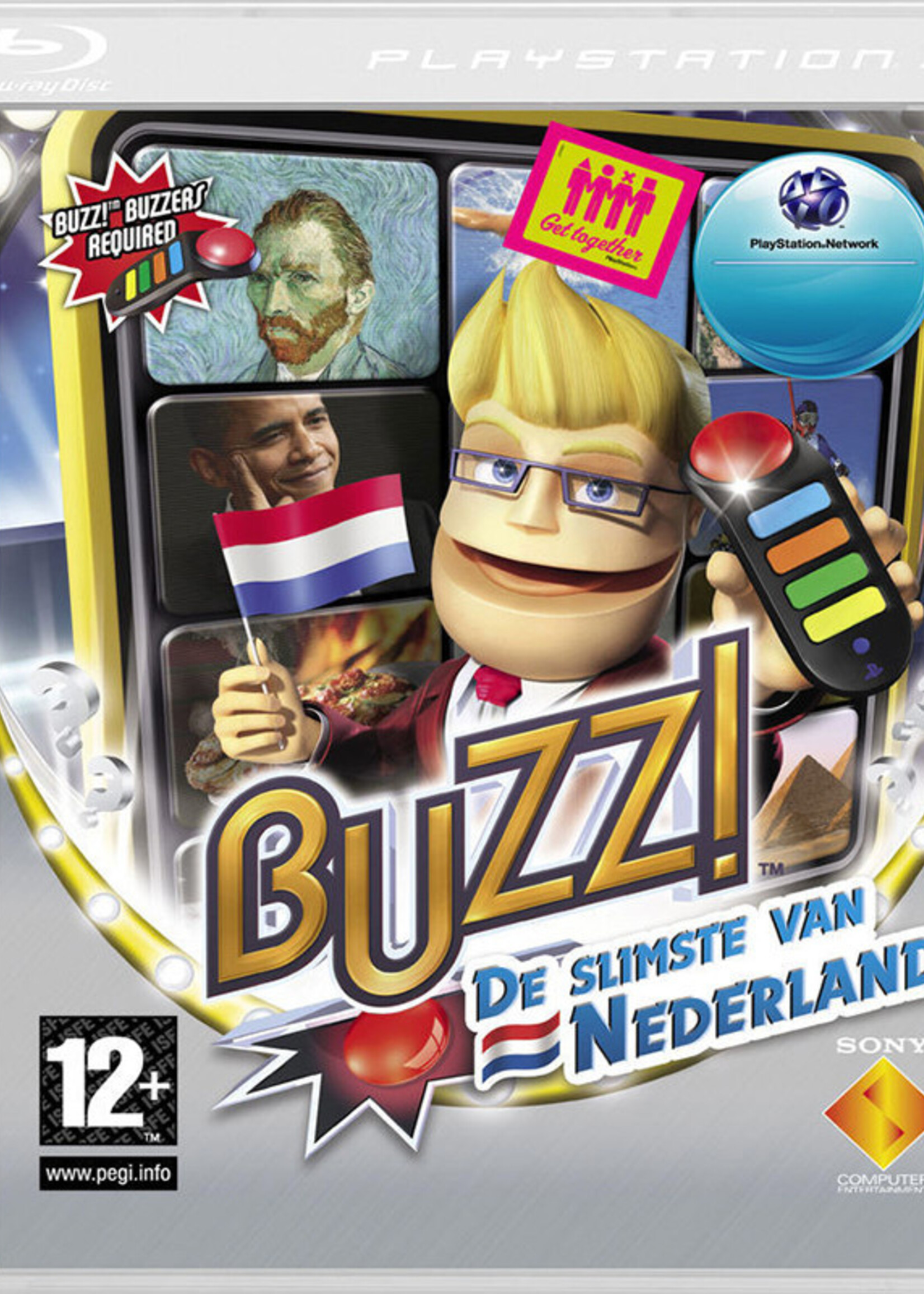 Buzz De Slimste Van Nederland PS3 + Buzzers