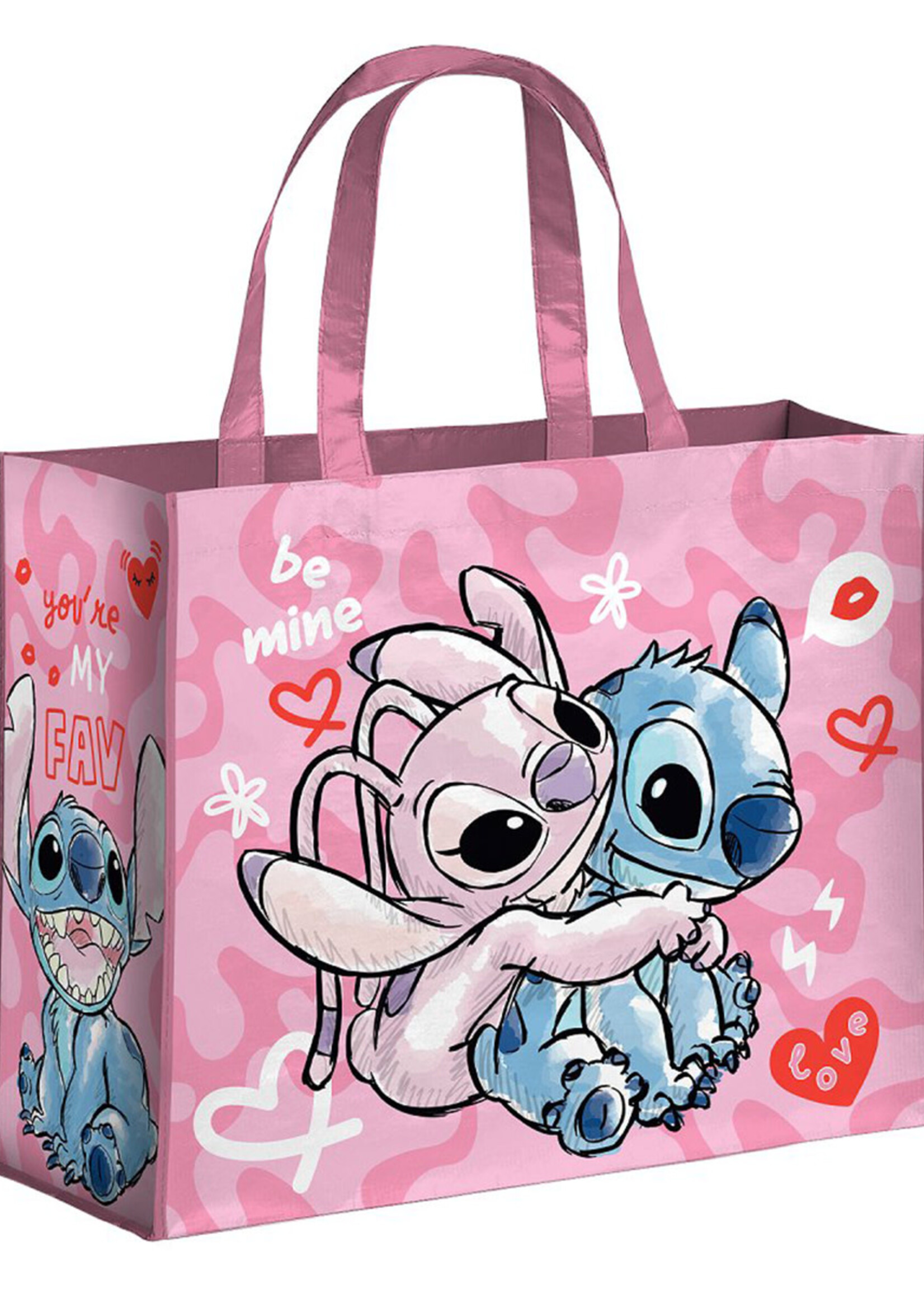 Stitch & Angel Pink Shopping Bag