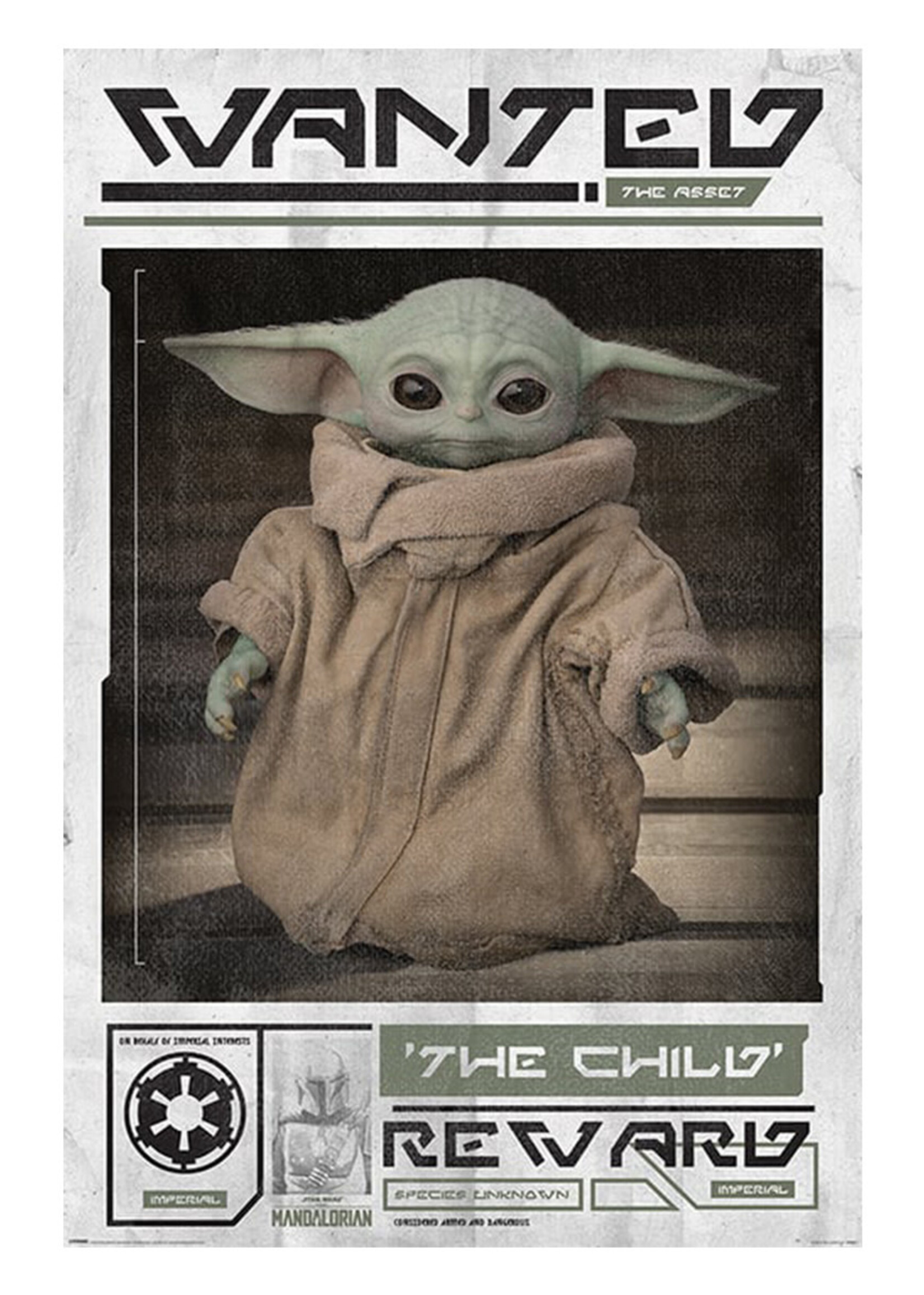 Star Wars The Mandalorian The Child Wanted Poster 61X91