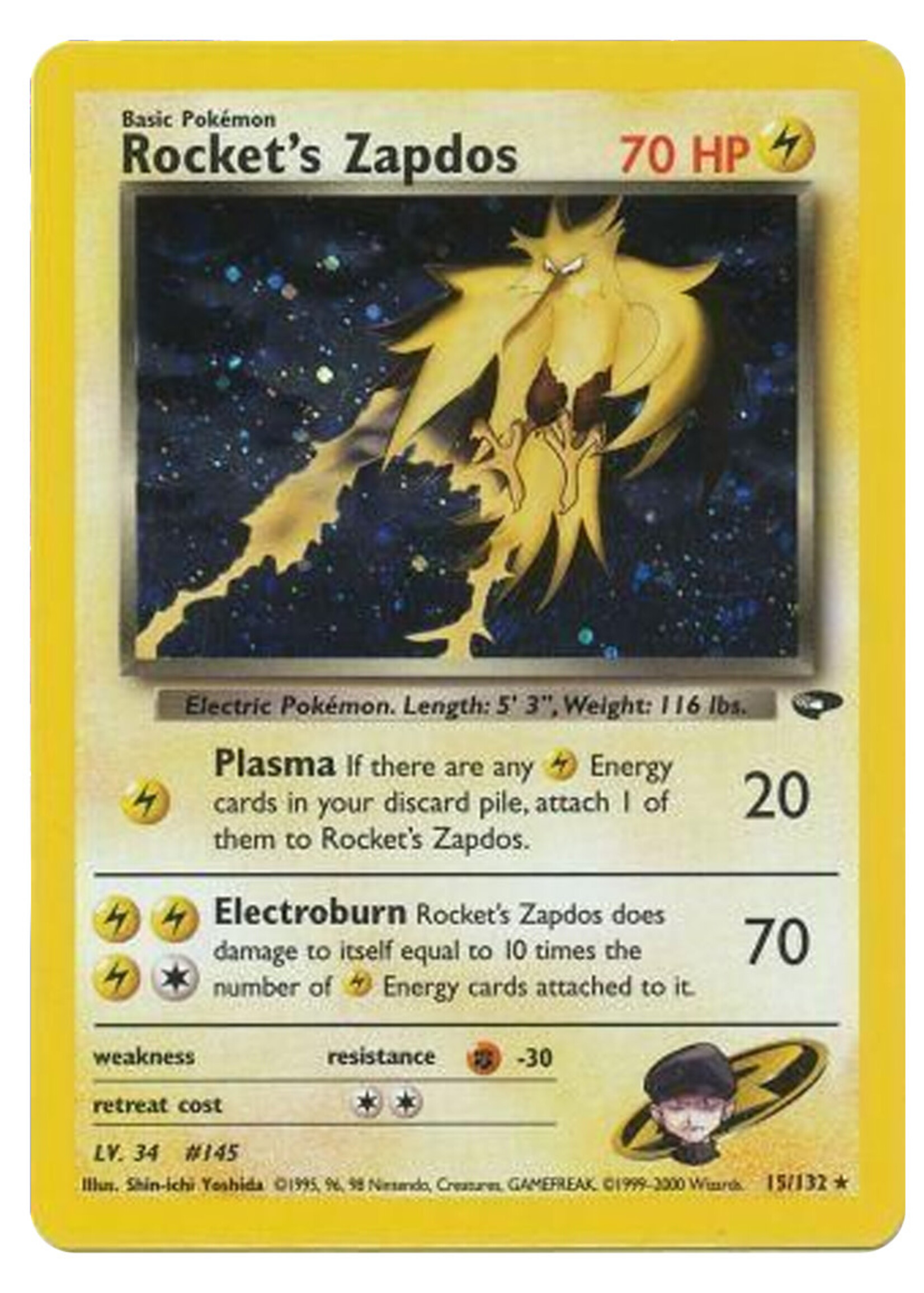 Rocket's Zapdos 15 (GC): played