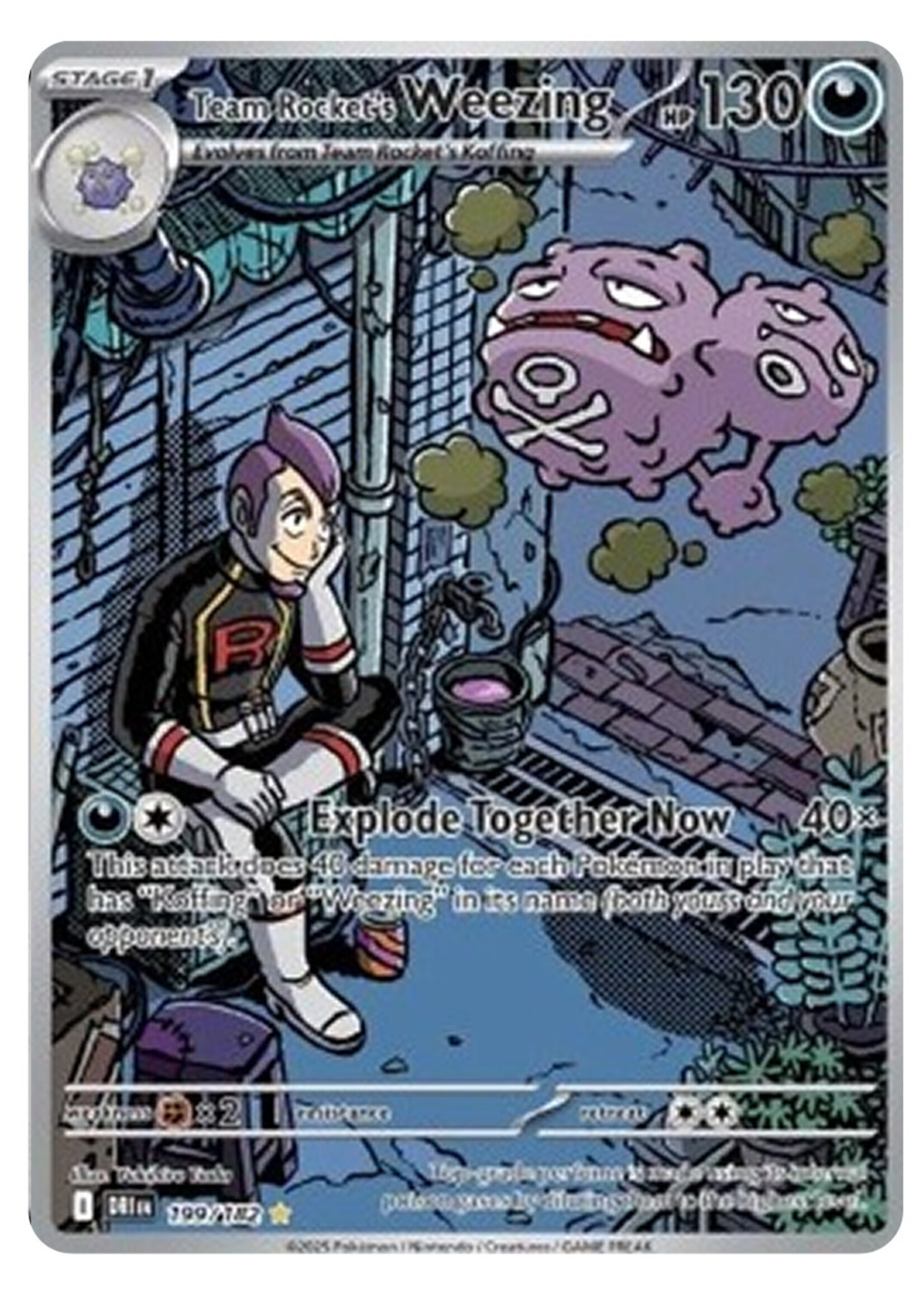 Team Rocket's Weezing 199 (DRI) BGS Grade 9.5