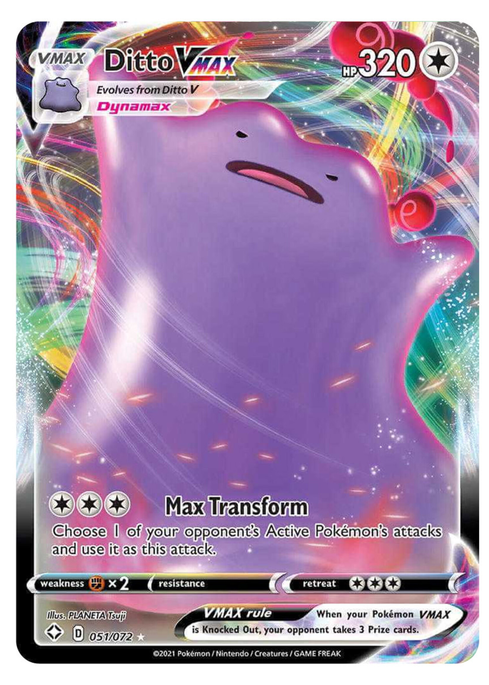 Ditto Vmax 51 (SHF): near mint