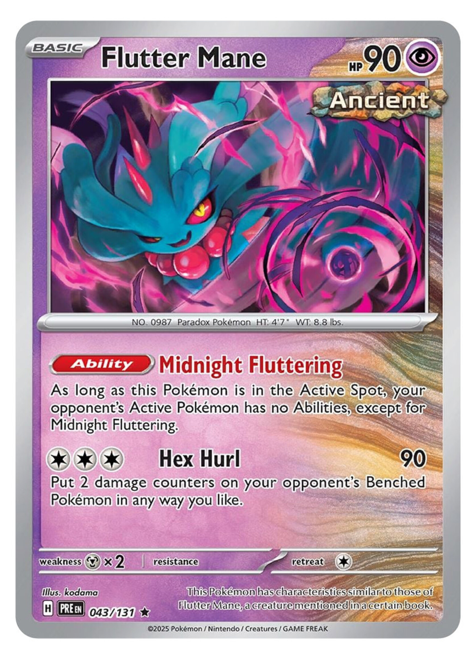 Flutter Mane 43 (PRE) Poke Ball Holo: near mint