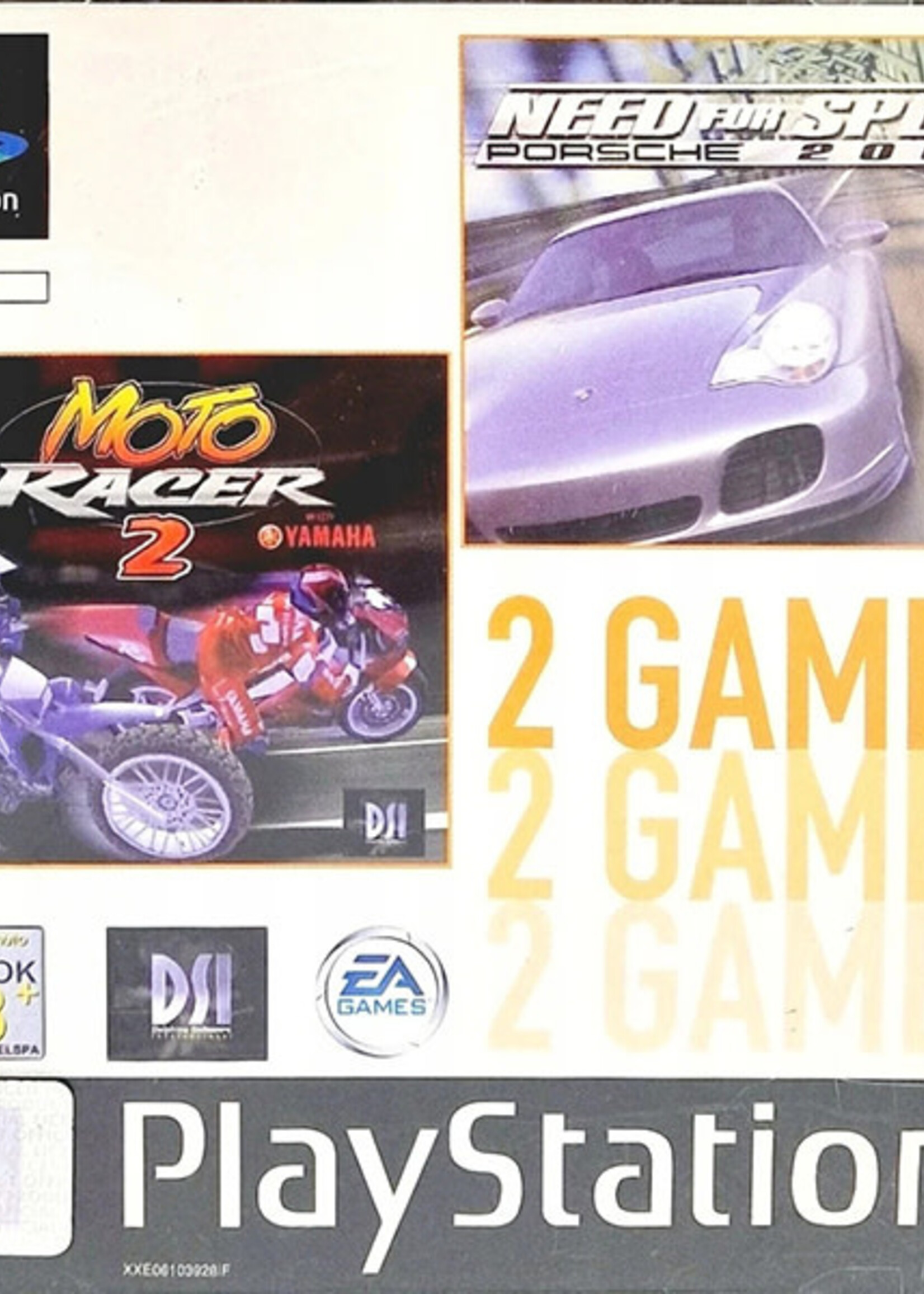 Need For Speed Porsche 2000 + Moto Racer 2 PS1