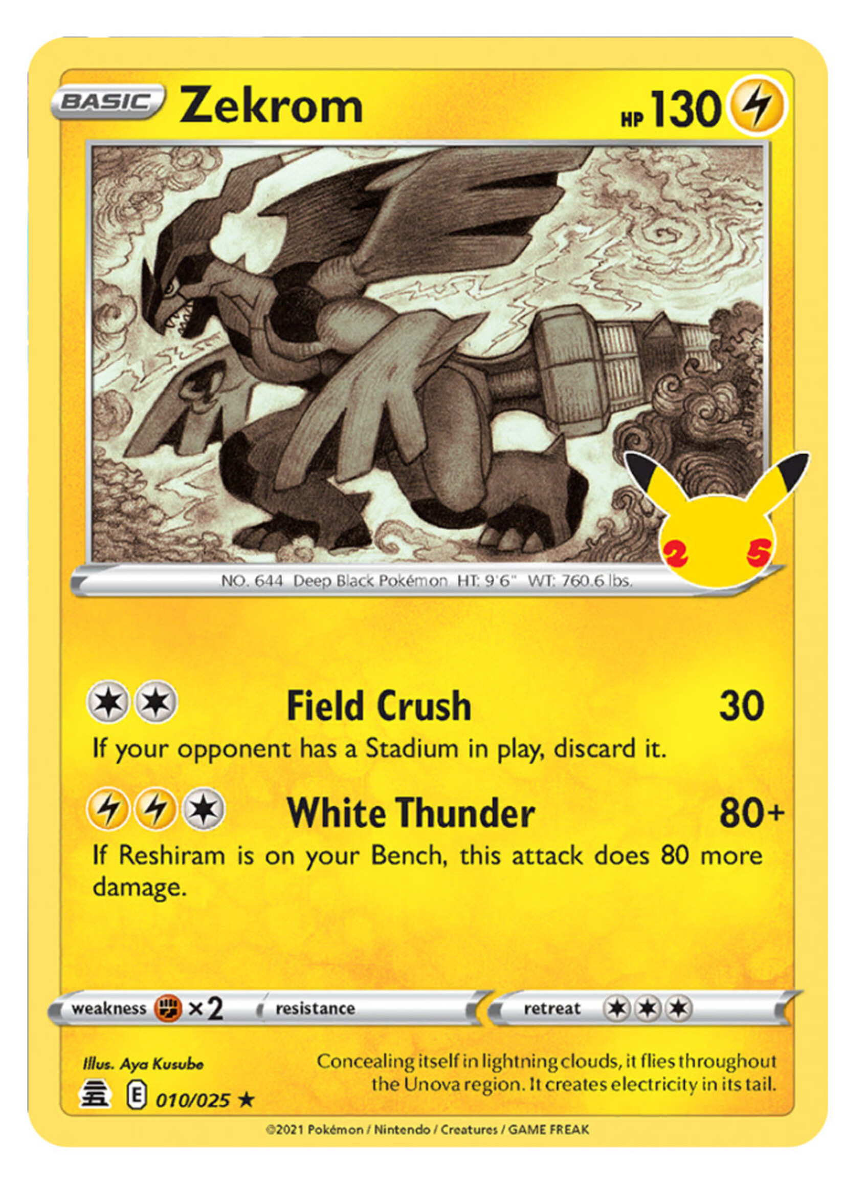 Zekrom 10 (CEL): near mint