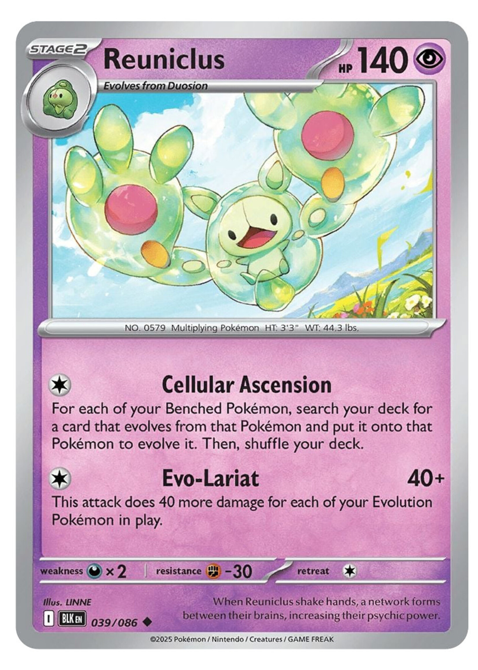 Reuniclus 39 (BLK) Poke Ball Holo: near mint