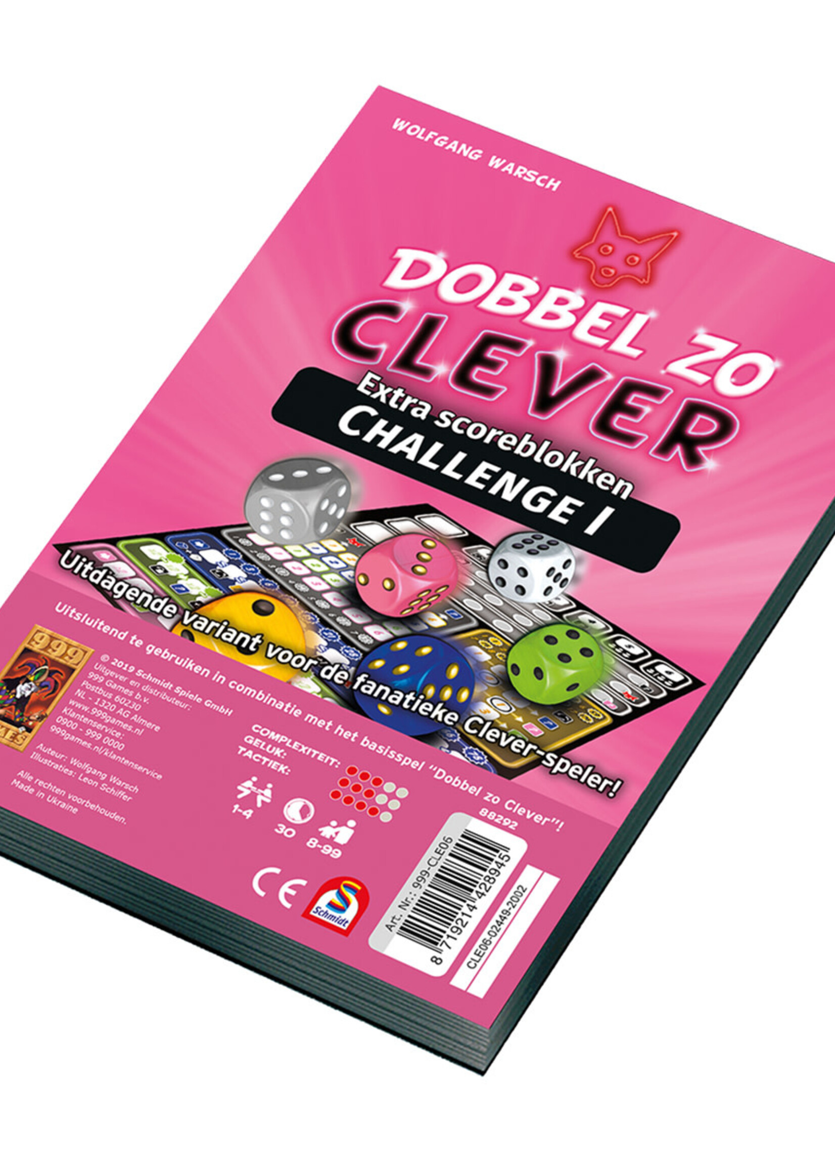 Dobbel Zo Clever Challenge  Scoreblok