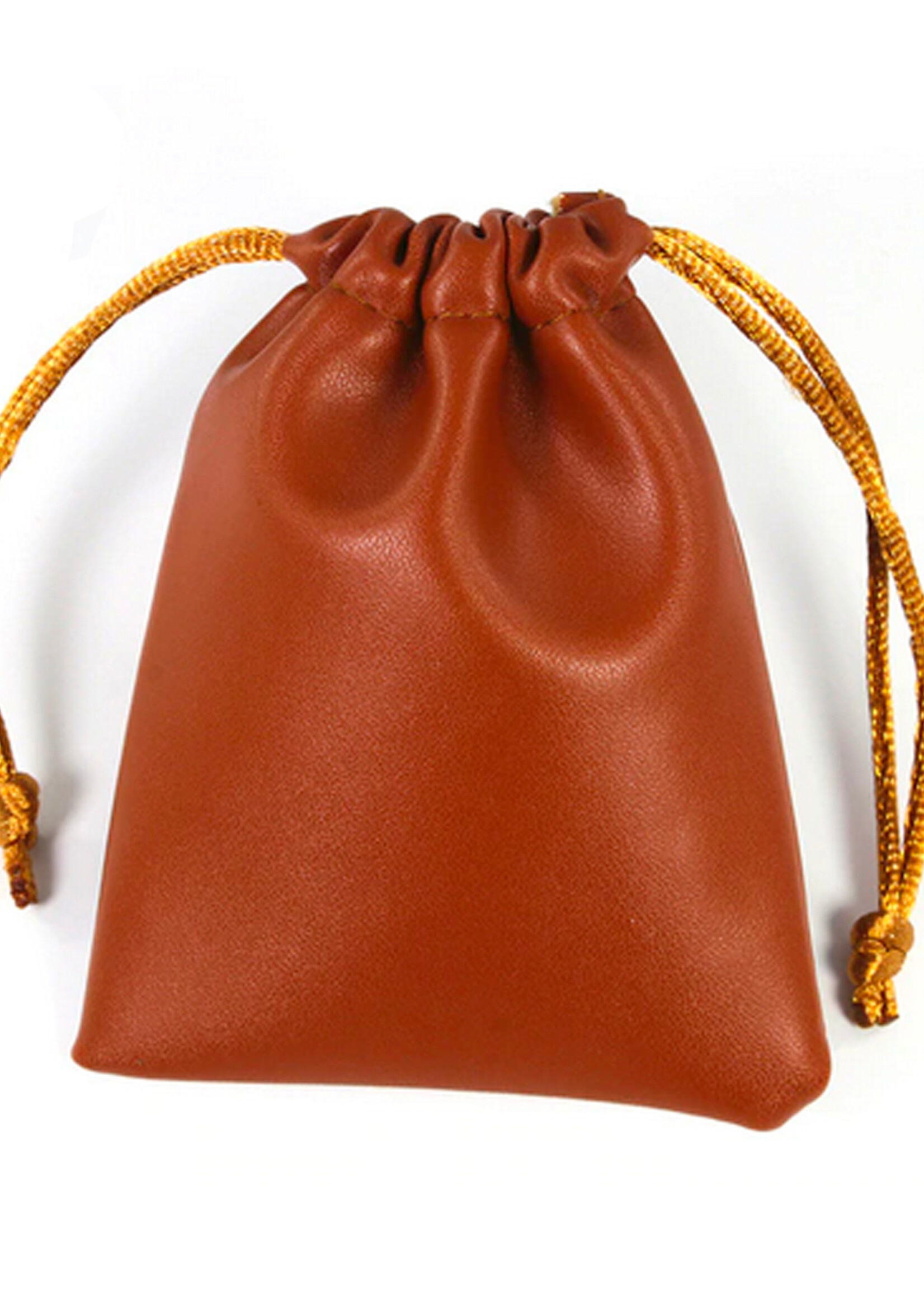 Dobbelsteenzakje Leer Bruin