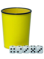 Dobbelbeker Geel +  Dobbelstenen 10986