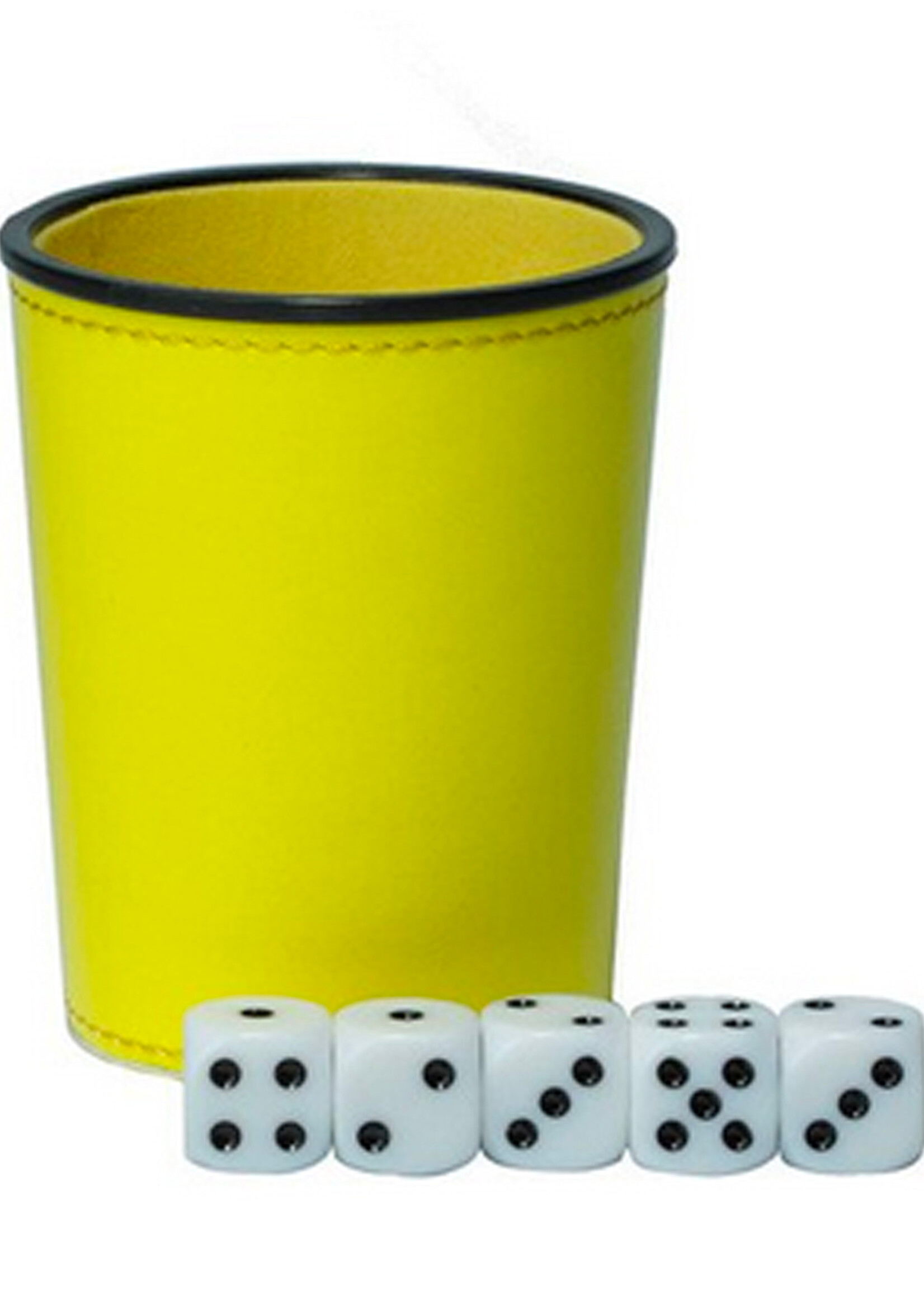 Dobbelbeker Geel +  Dobbelstenen 10986