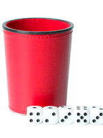 Dobbelbeker Rood +  Dobbelstenen 10985