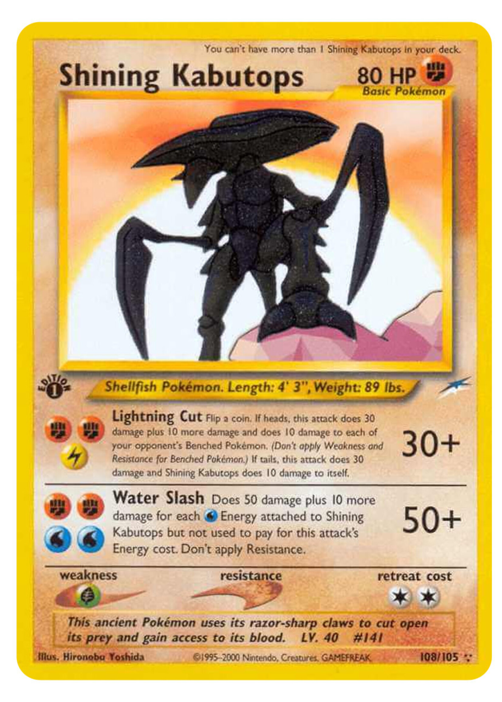 Shining Kabutops 108 (NDE) 1st Edition BGS 8.5