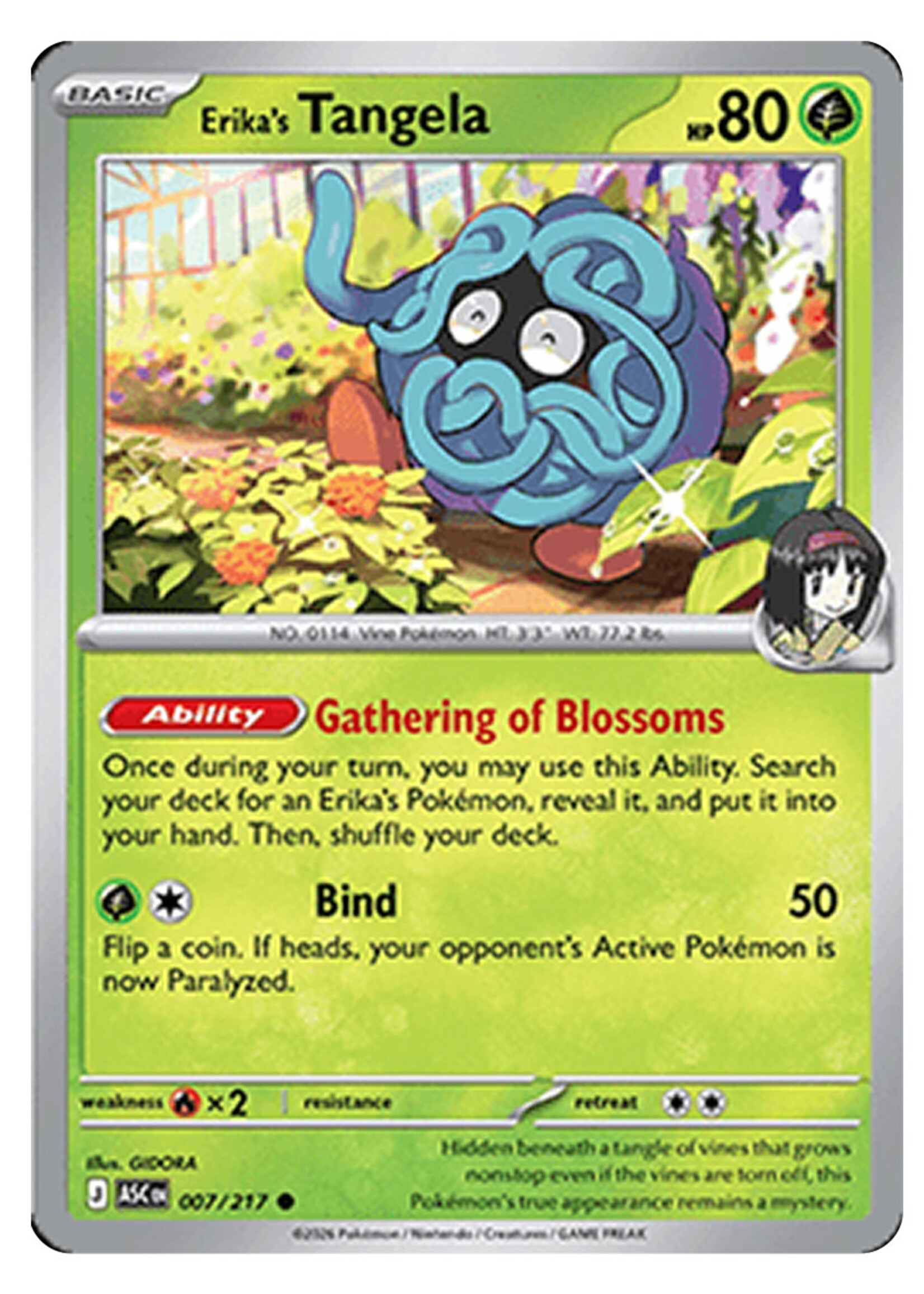 Erika's Tangela 7 (ASC) Cosmo Foil Promo: near mint